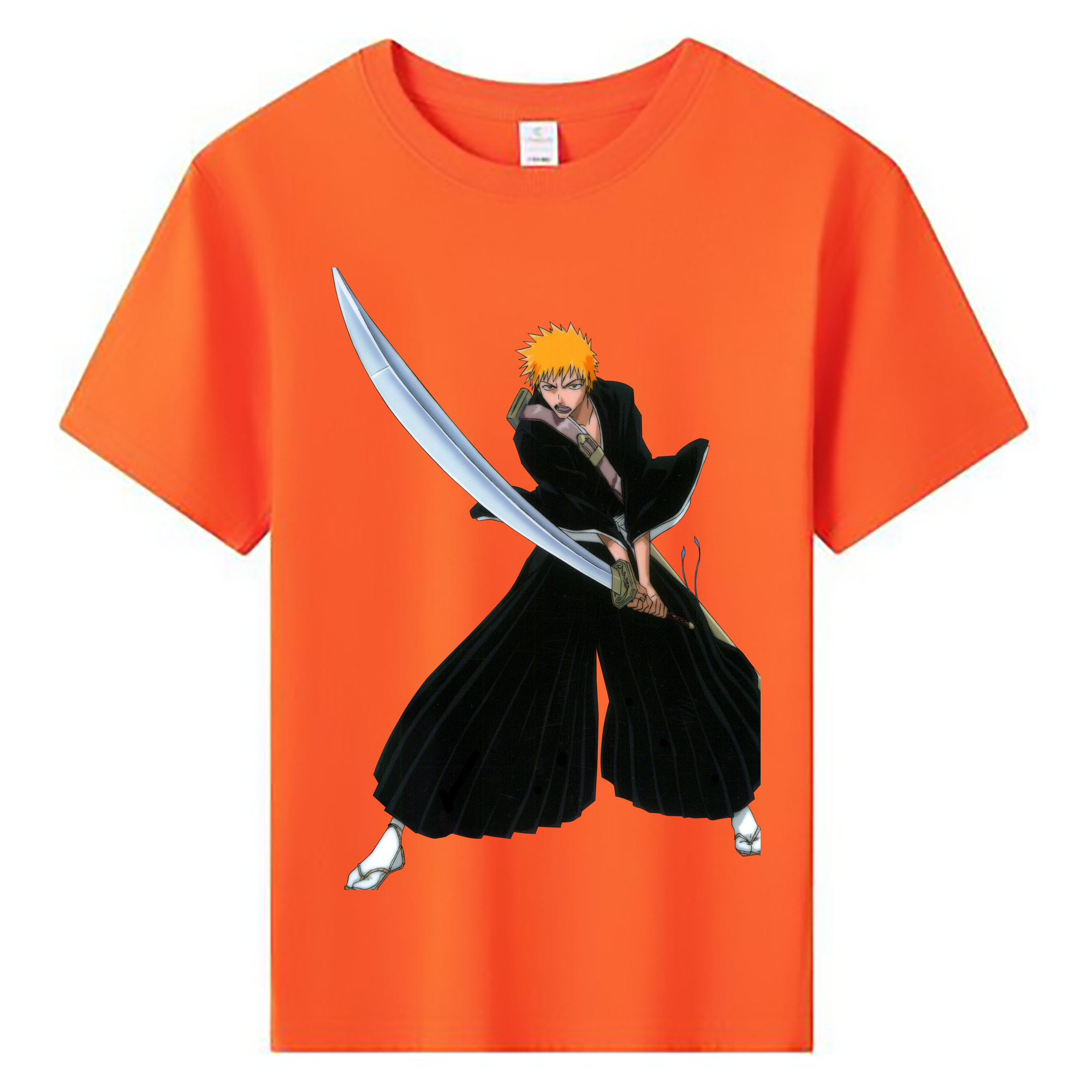 （画像用） ブリーチ 黒崎一護（くろさき いちご）BLEACH Kurosaki Ichigo 綿100％キッズTシャツ（フロントプリント）