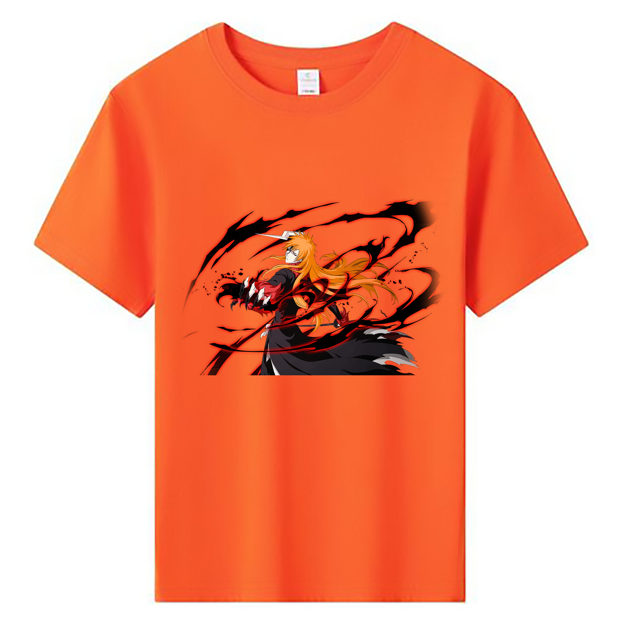（画像用） ブリーチ 黒崎一護（くろさき いちご）BLEACH Kurosaki Ichigo 綿100％キッズTシャツ（フロントプリント）