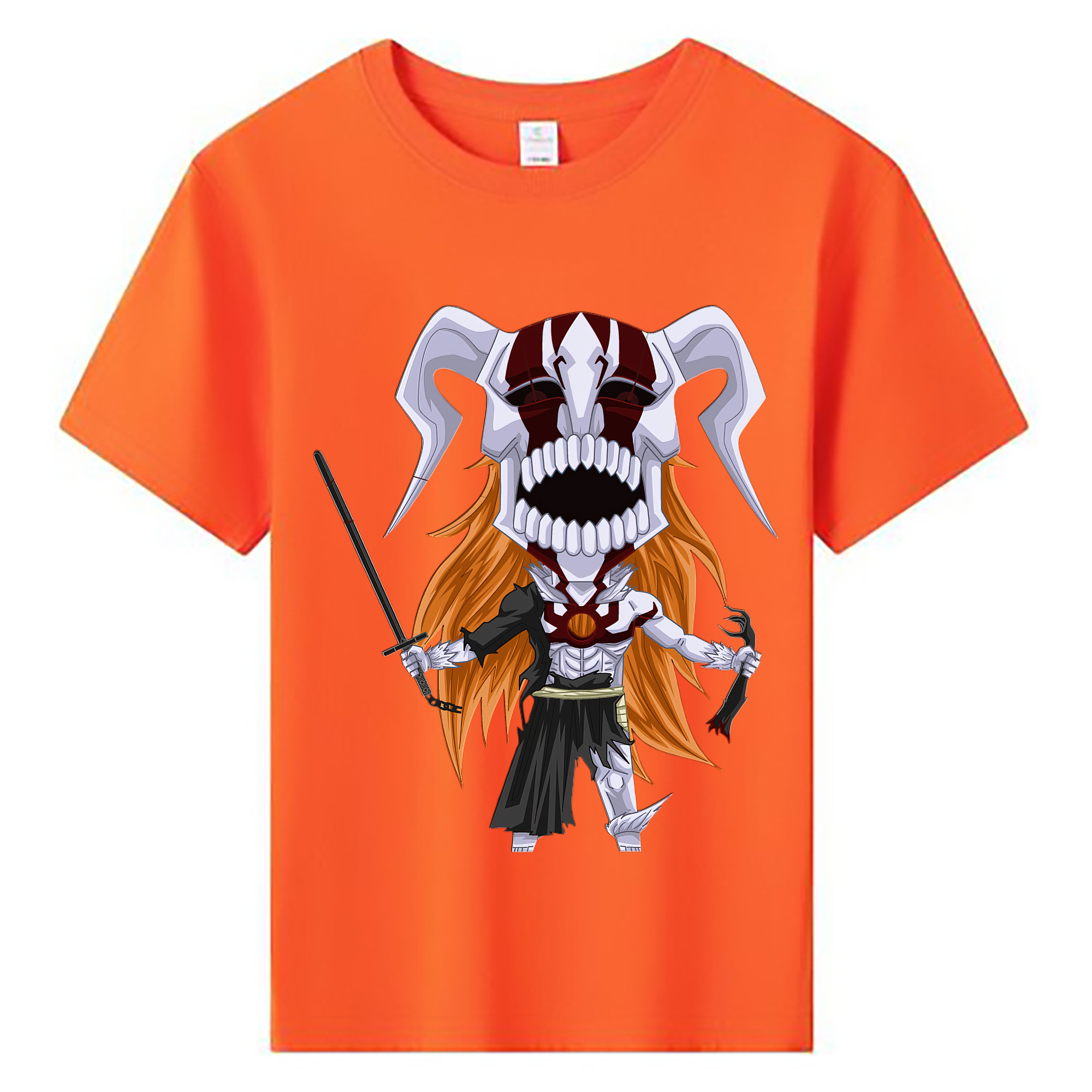 （画像用） ブリーチ 黒崎一護（くろさき いちご）BLEACH Kurosaki Ichigo 綿100％キッズTシャツ（フロントプリント）
