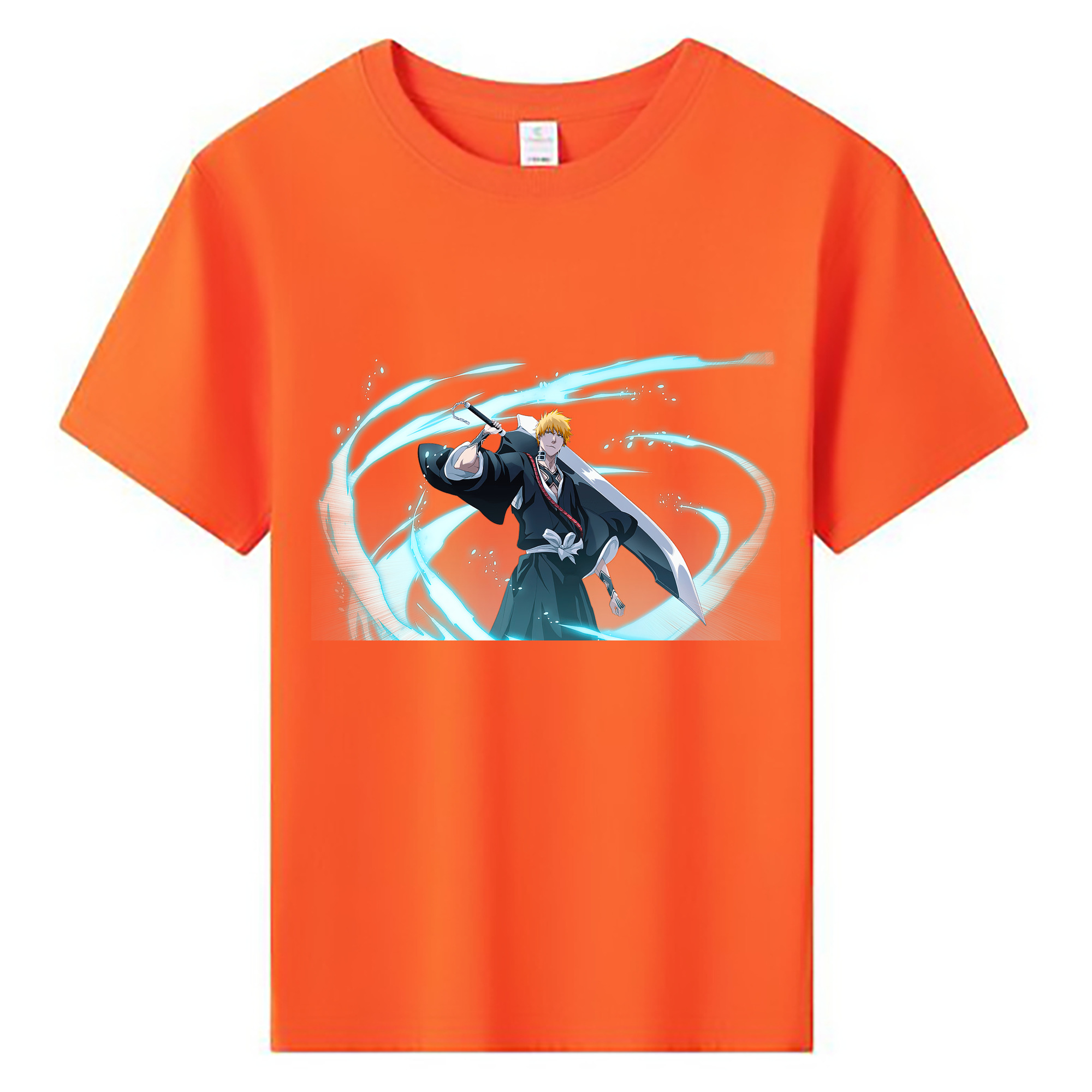 （画像用） ブリーチ 黒崎一護（くろさき いちご）BLEACH Kurosaki Ichigo 綿100％キッズTシャツ（フロントプリント）