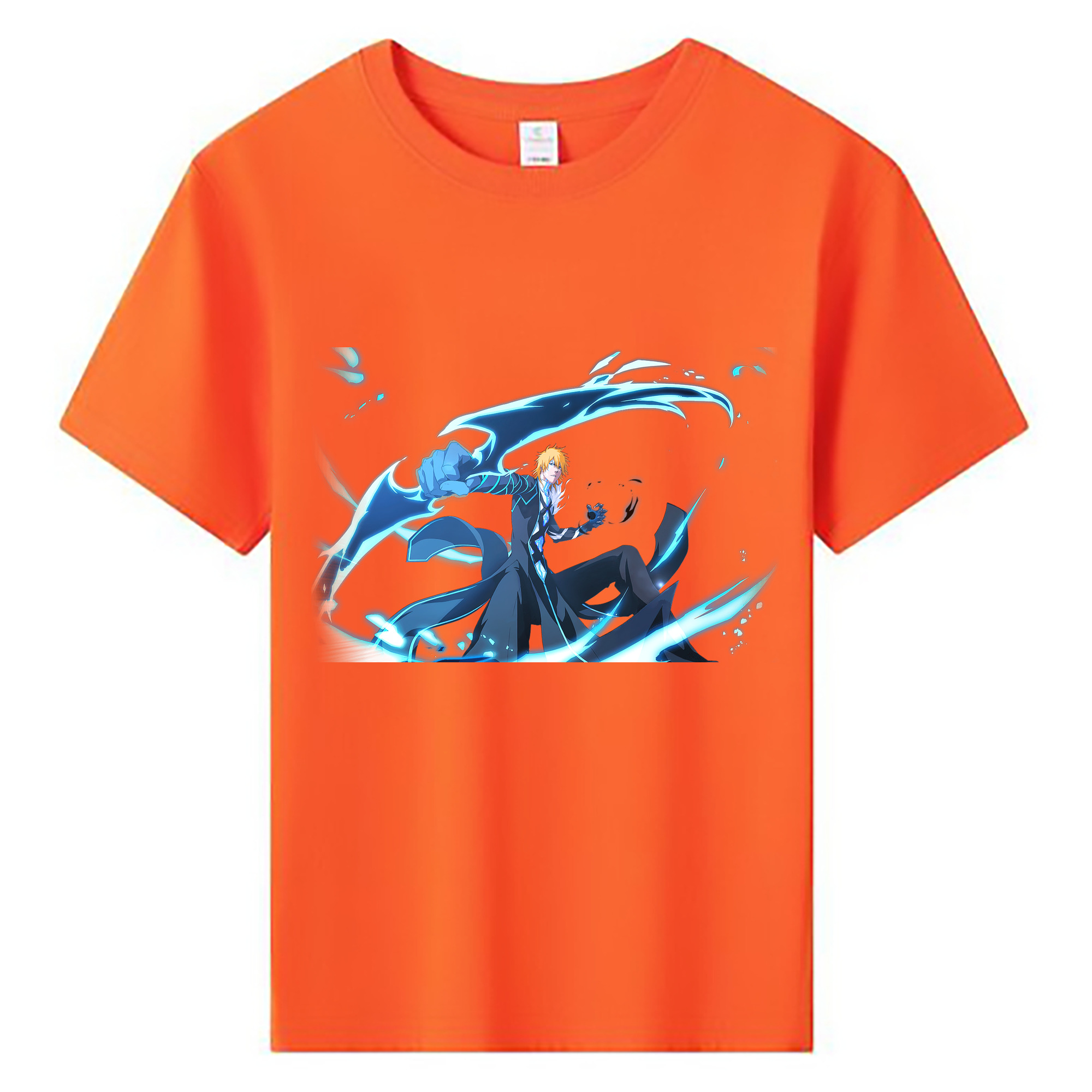 （画像用） ブリーチ 黒崎一護（くろさき いちご）BLEACH Kurosaki Ichigo 綿100％キッズTシャツ（フロントプリント）