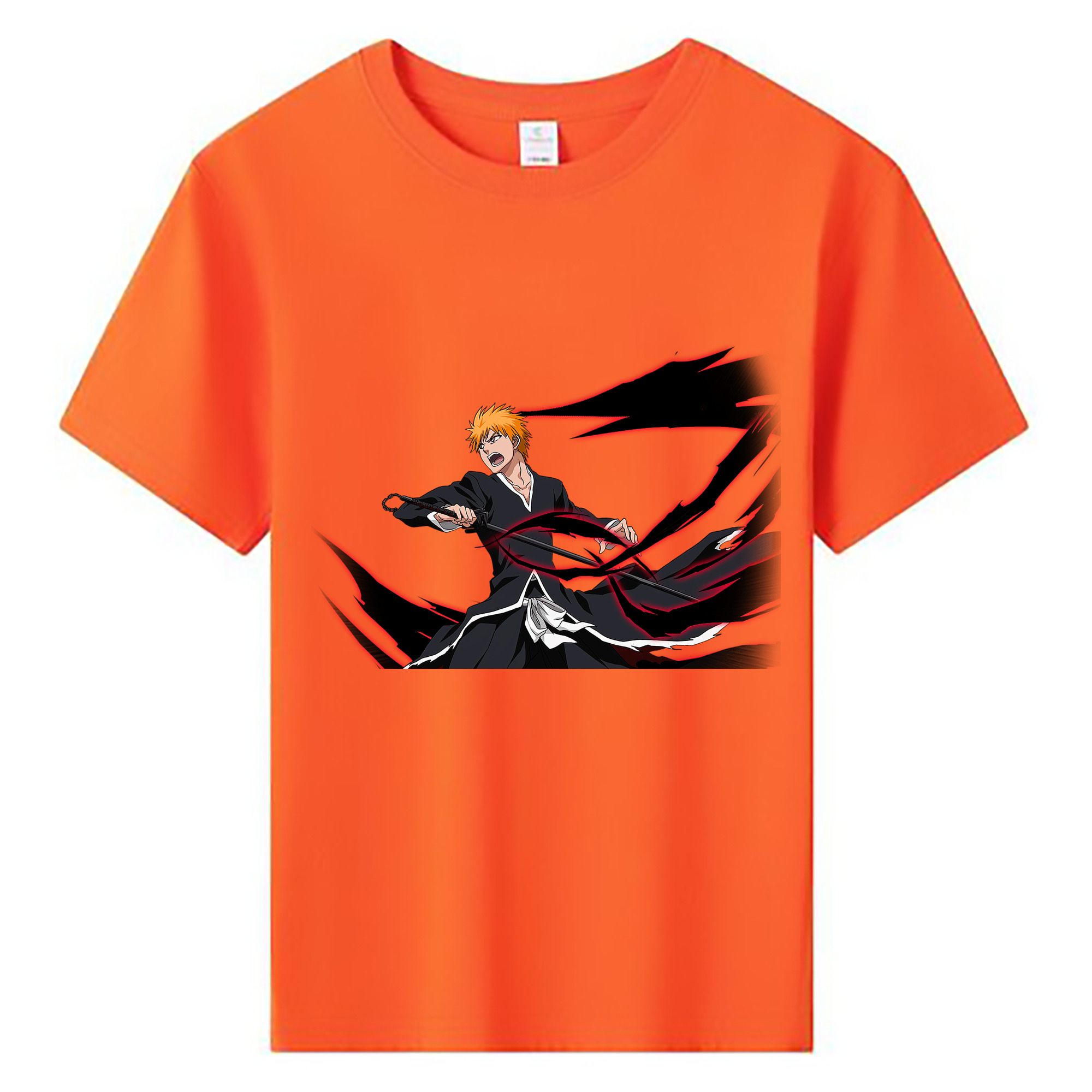 （画像用） ブリーチ 黒崎一護（くろさき いちご）BLEACH Kurosaki Ichigo 綿100％キッズTシャツ（フロントプリント）