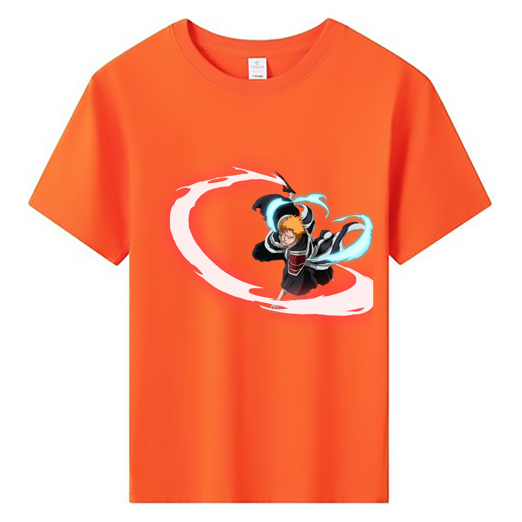 （画像用） ブリーチ 黒崎一護（くろさき いちご）BLEACH Kurosaki Ichigo 綿100％キッズTシャツ（フロントプリント）