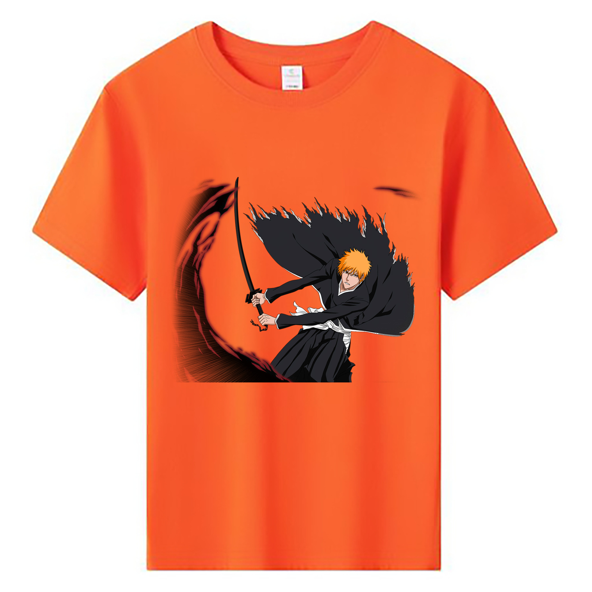 （画像用） ブリーチ 黒崎一護（くろさき いちご）BLEACH Kurosaki Ichigo 綿100％キッズTシャツ（フロントプリント）