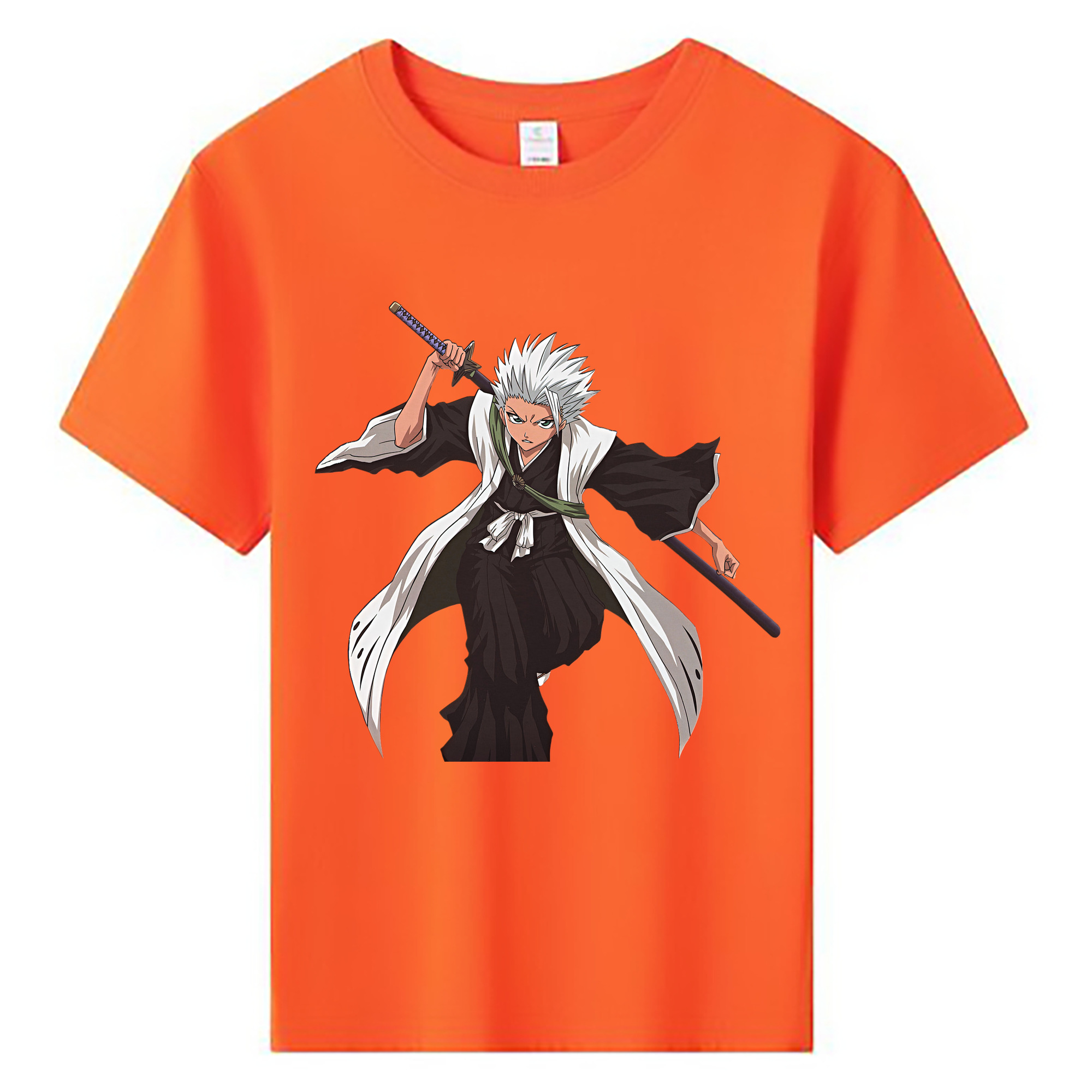 （画像用） ブリーチ 日番谷冬獅郎（ひつがや とうしろう） BLEACH Hitsugaya Toushirou 綿100％キッズTシャツ（フロントプリント）