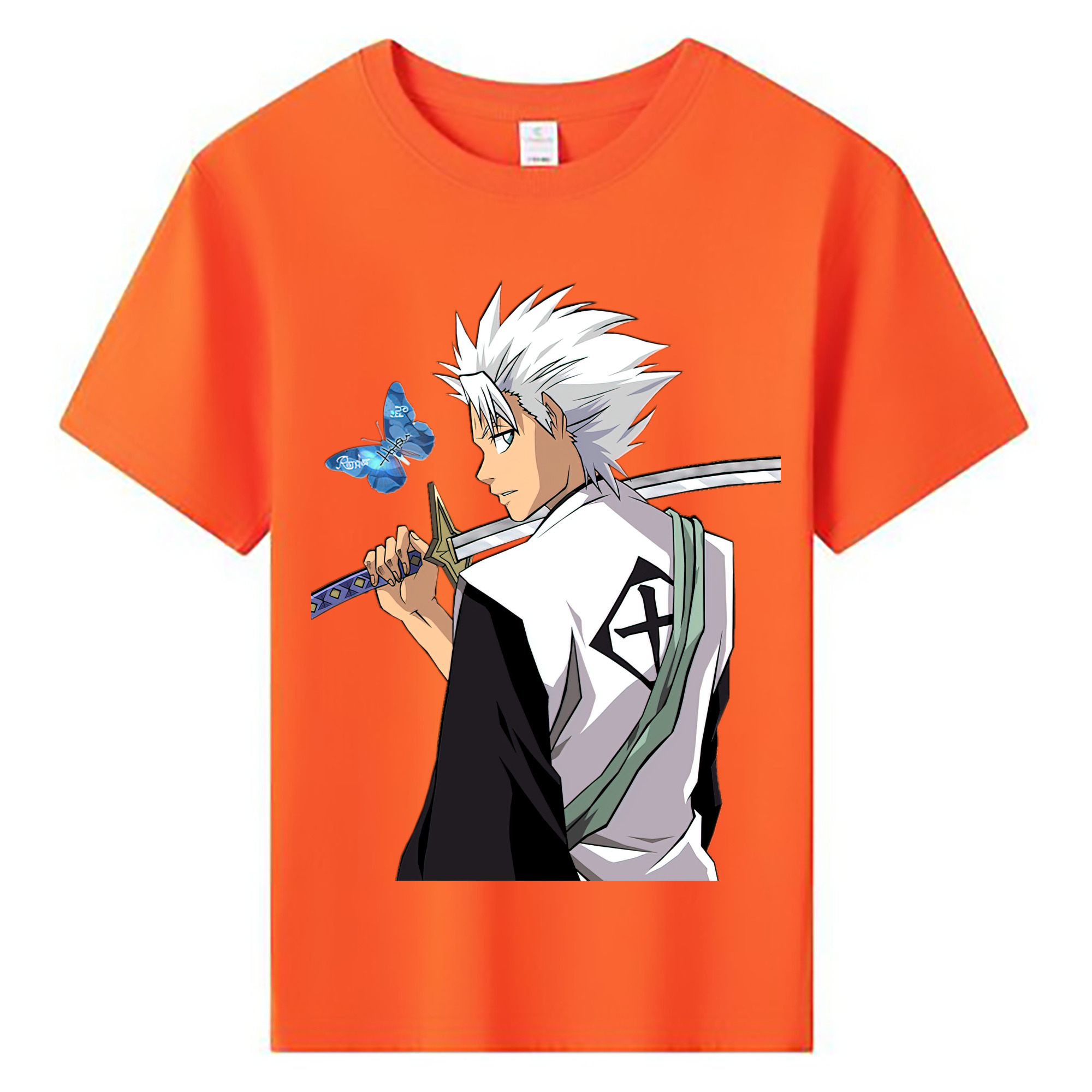 （画像用） ブリーチ 日番谷冬獅郎（ひつがや とうしろう） BLEACH Hitsugaya Toushirou 綿100％キッズTシャツ（フロントプリント）