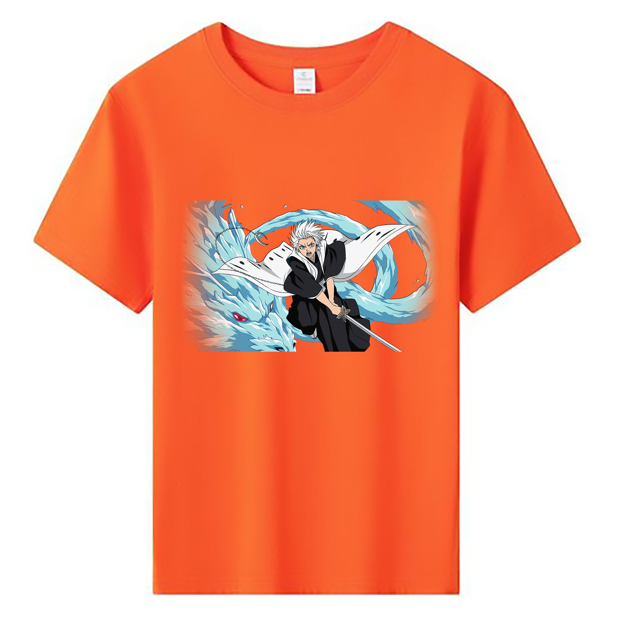 （画像用） ブリーチ 日番谷冬獅郎（ひつがや とうしろう） BLEACH Hitsugaya Toushirou 綿100％キッズTシャツ（フロントプリント）