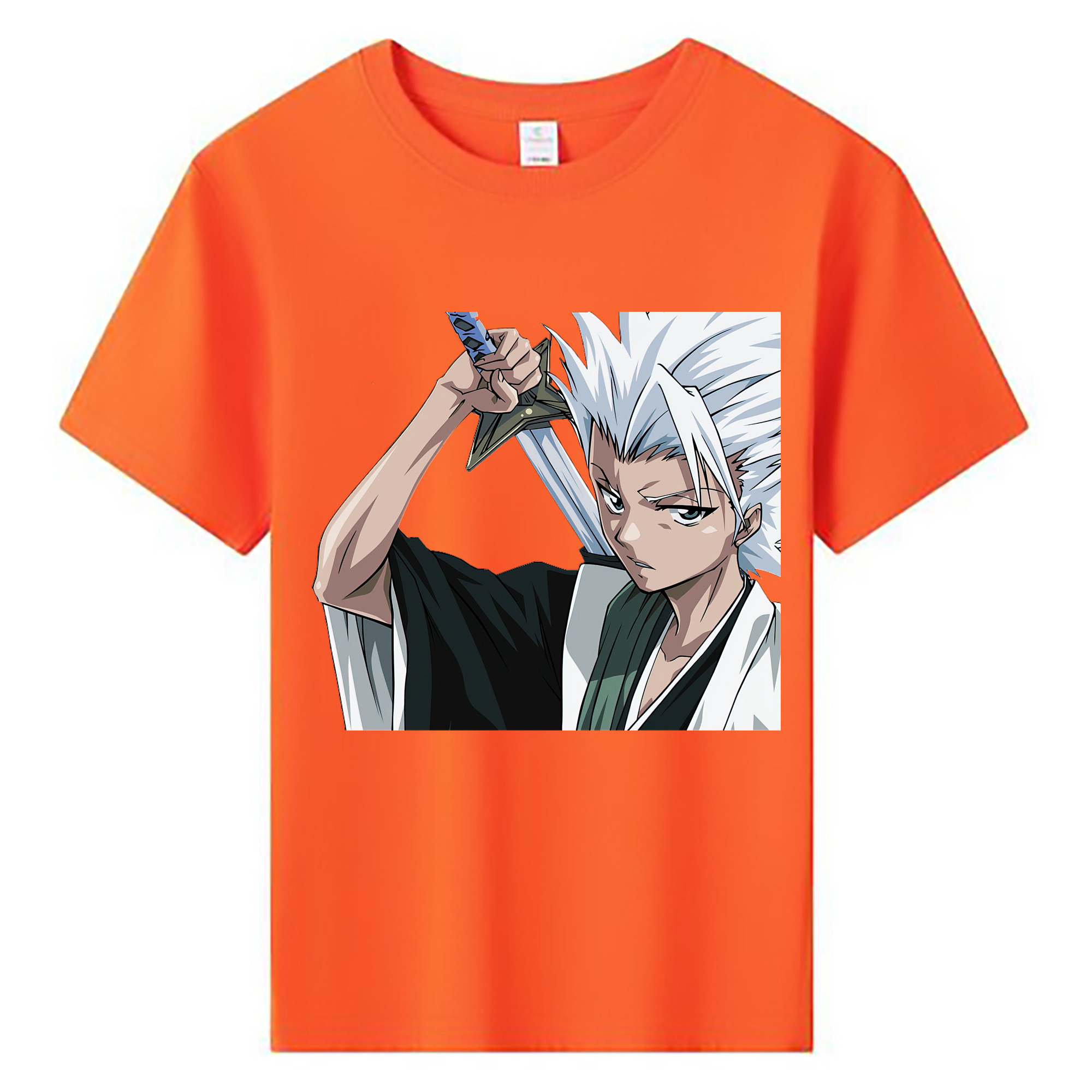 （画像用） ブリーチ 日番谷冬獅郎（ひつがや とうしろう） BLEACH Hitsugaya Toushirou 綿100％キッズTシャツ（フロントプリント）