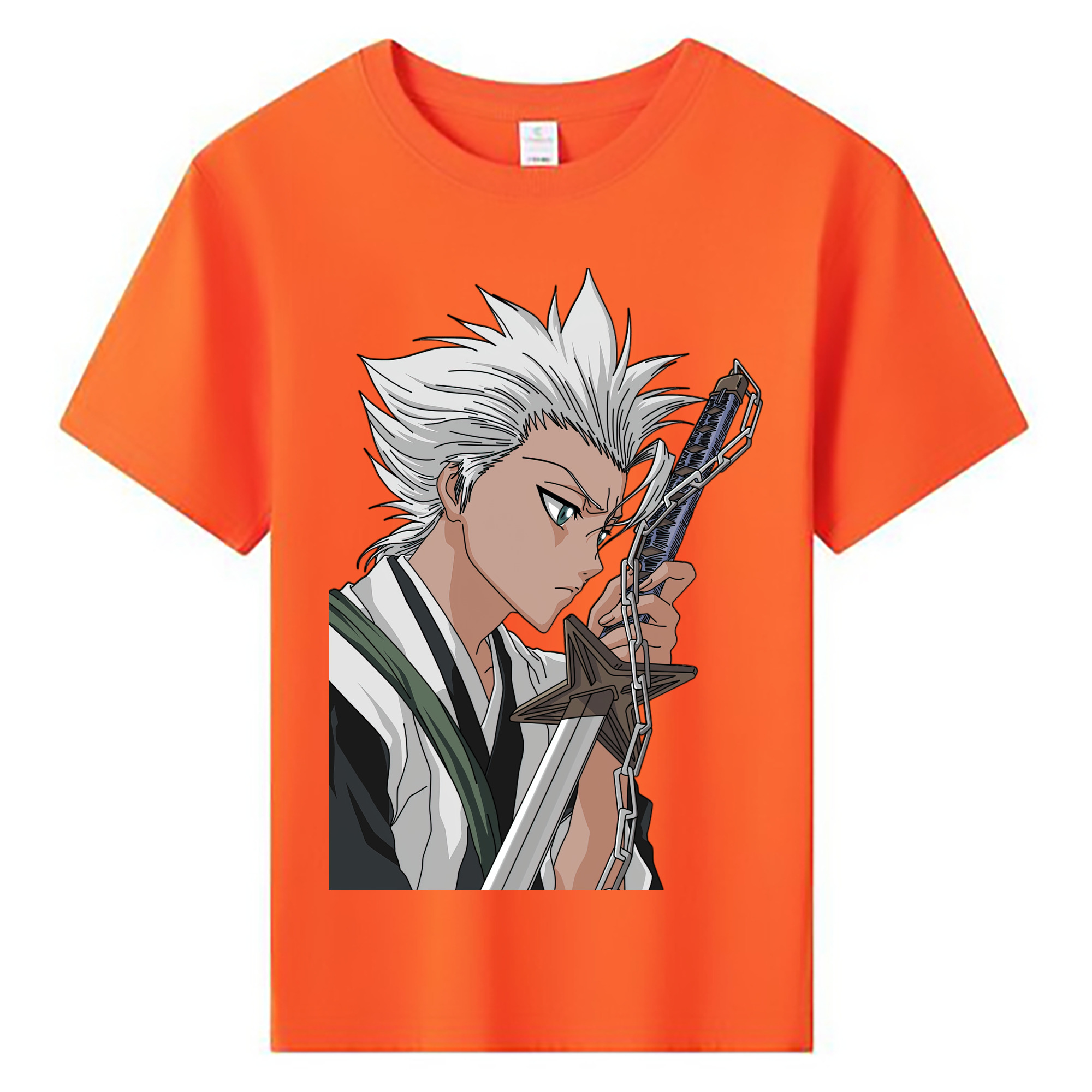 （画像用） ブリーチ 日番谷冬獅郎（ひつがや とうしろう） BLEACH Hitsugaya Toushirou 綿100％キッズTシャツ（フロントプリント）