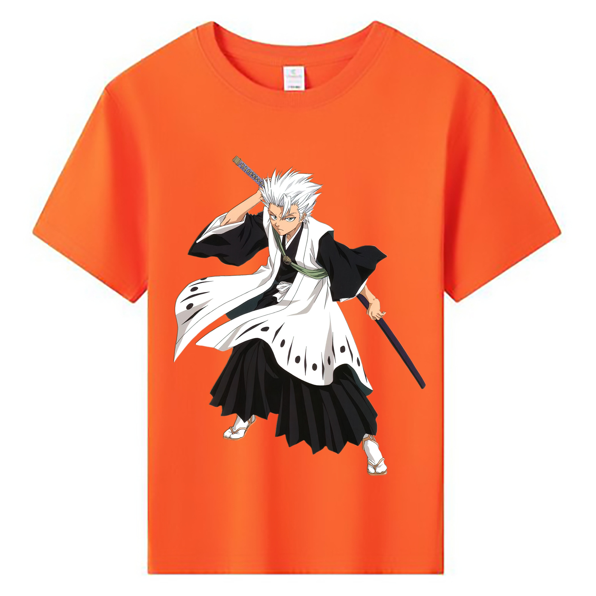 （画像用） ブリーチ 日番谷冬獅郎（ひつがや とうしろう） BLEACH Hitsugaya Toushirou 綿100％キッズTシャツ（フロントプリント）