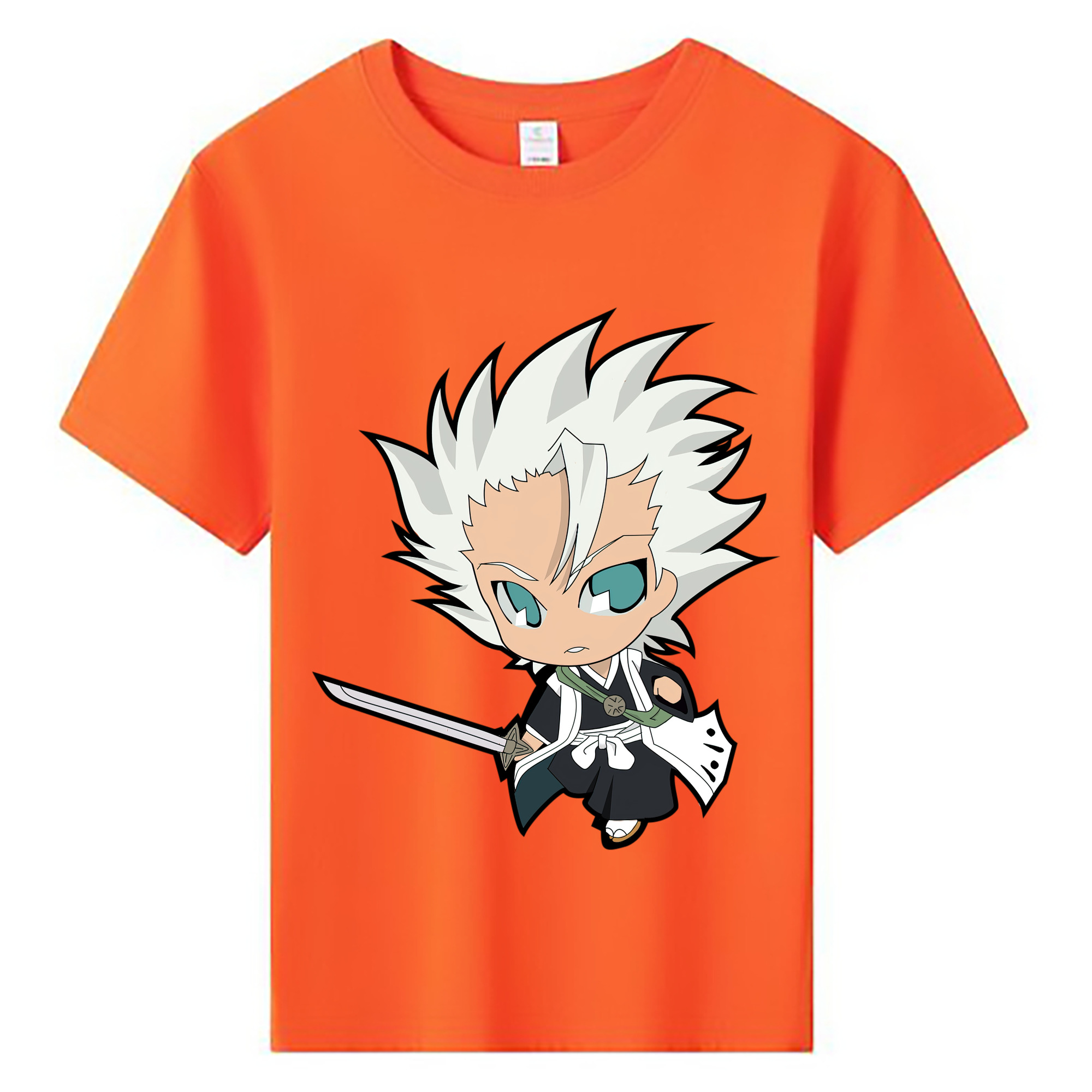 （画像用） ブリーチ 日番谷冬獅郎（ひつがや とうしろう） BLEACH Hitsugaya Toushirou 綿100％キッズTシャツ（フロントプリント）