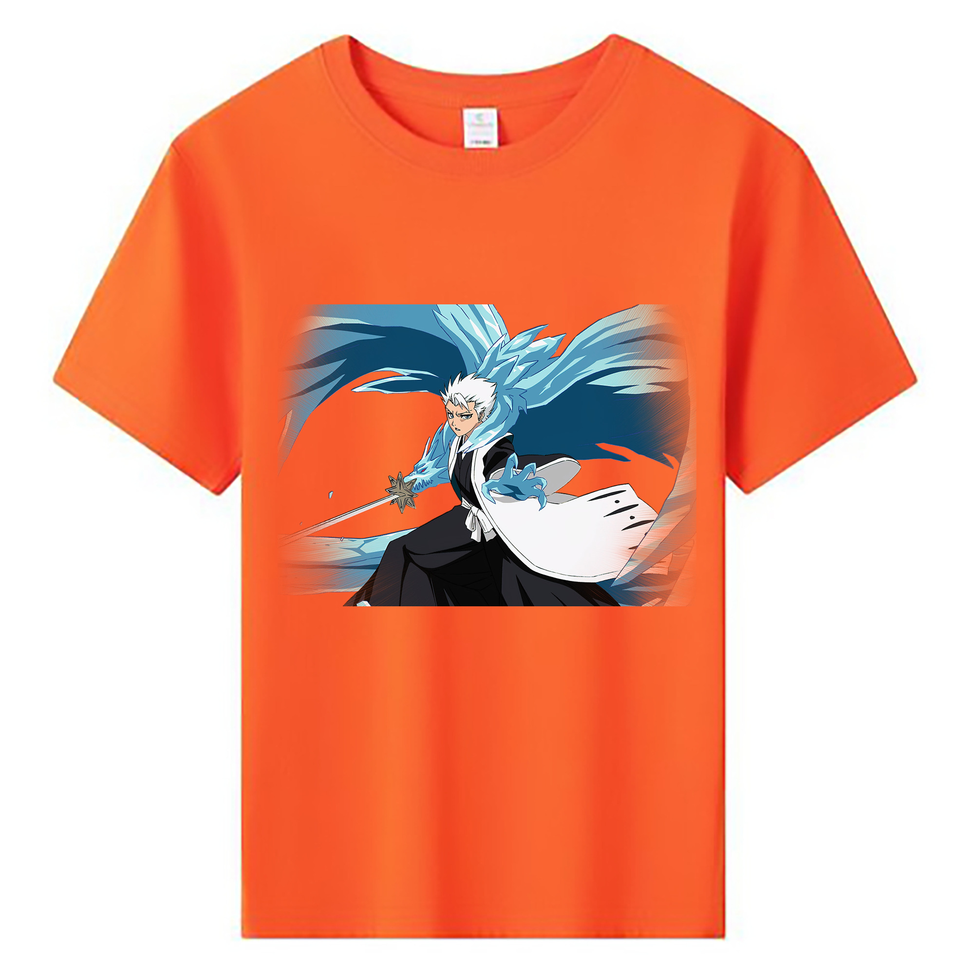 （画像用） ブリーチ 日番谷冬獅郎（ひつがや とうしろう） BLEACH Hitsugaya Toushirou 綿100％キッズTシャツ（フロントプリント）