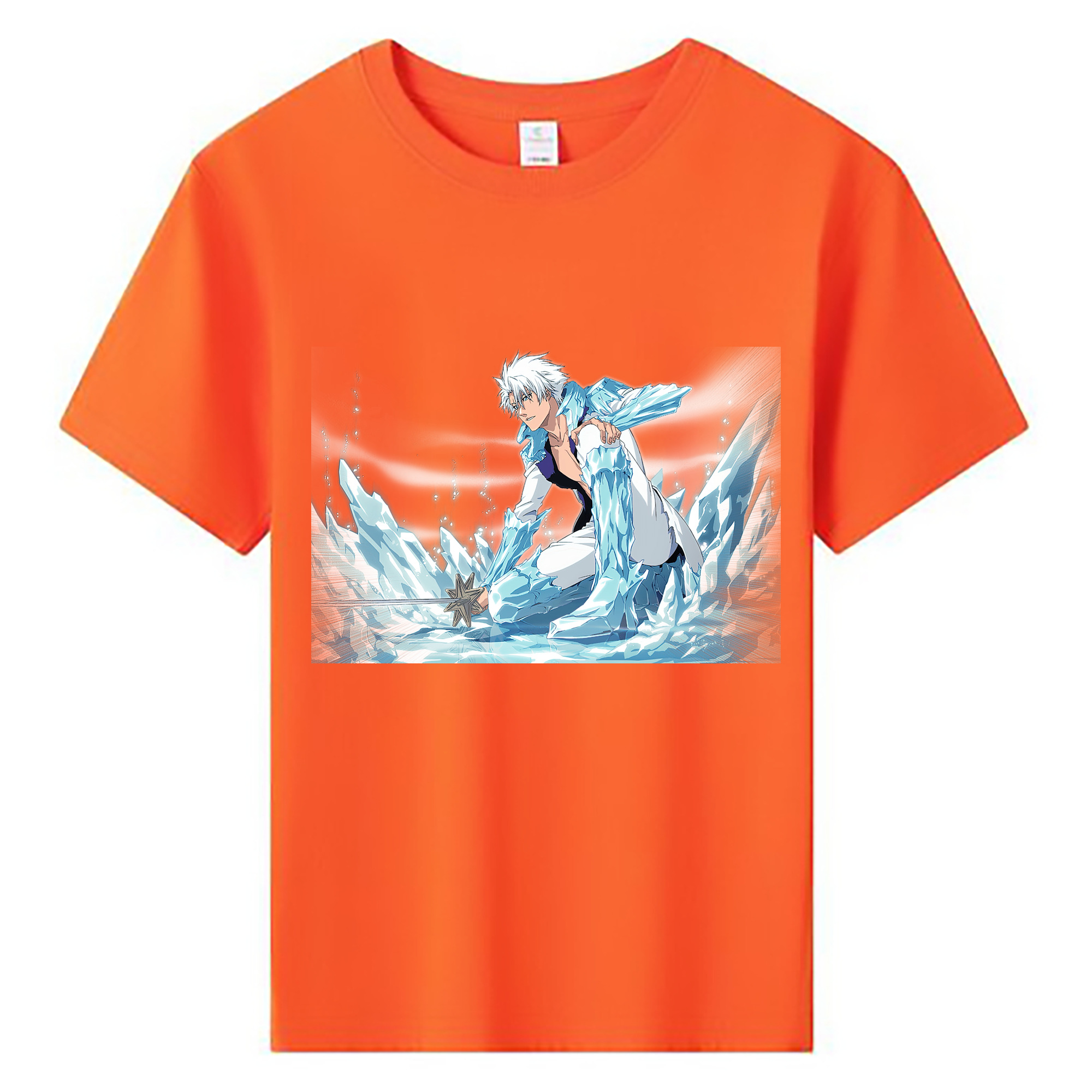 （画像用） ブリーチ 日番谷冬獅郎（ひつがや とうしろう） BLEACH Hitsugaya Toushirou 綿100％キッズTシャツ（フロントプリント）