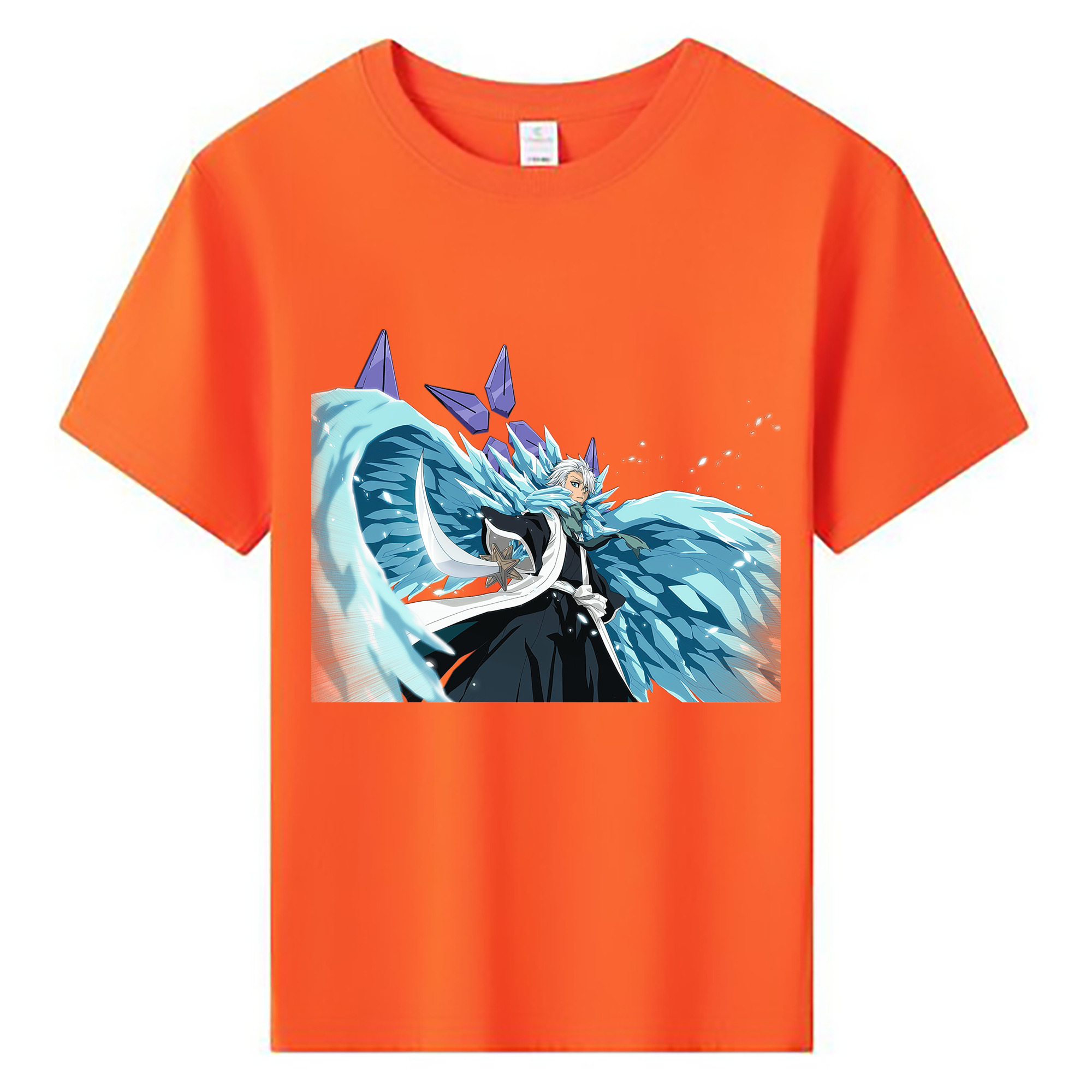 （画像用） ブリーチ 日番谷冬獅郎（ひつがや とうしろう） BLEACH Hitsugaya Toushirou 綿100％キッズTシャツ（フロントプリント）
