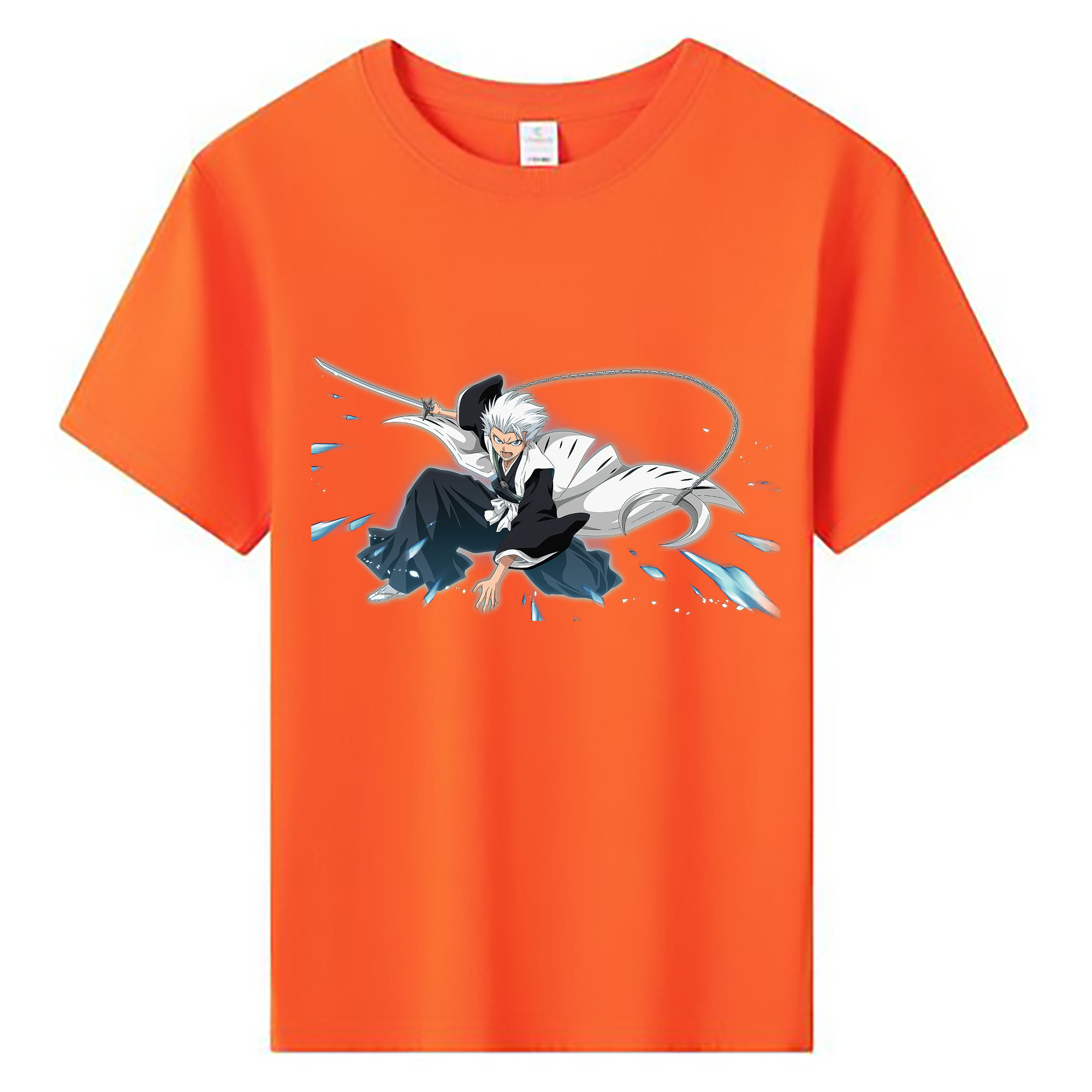 （画像用） ブリーチ 日番谷冬獅郎（ひつがや とうしろう） BLEACH Hitsugaya Toushirou 綿100％キッズTシャツ（フロントプリント）