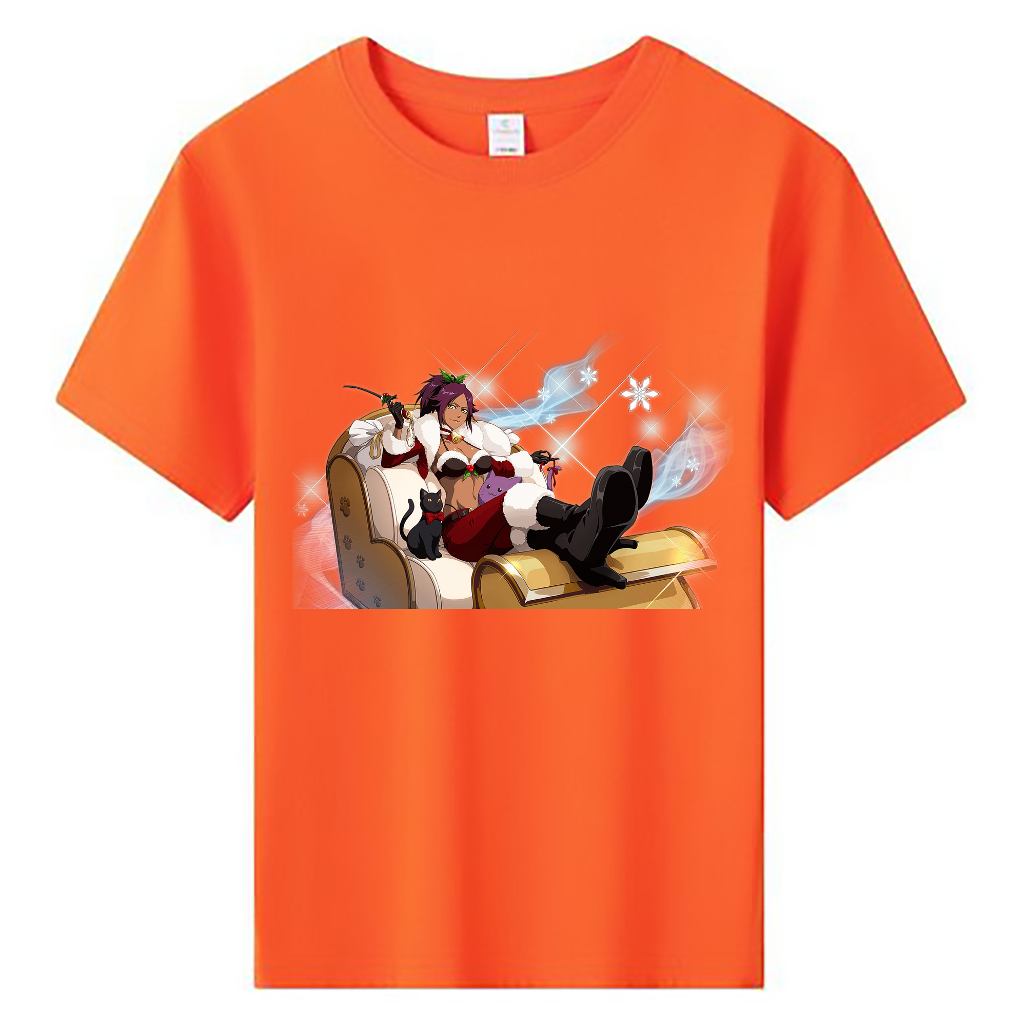（画像用） ブリーチ 四楓院 夜一（しほういん よるいち） BLEACH Shihouin Yoruichi 綿100％キッズTシャツ（フロントプリント）
