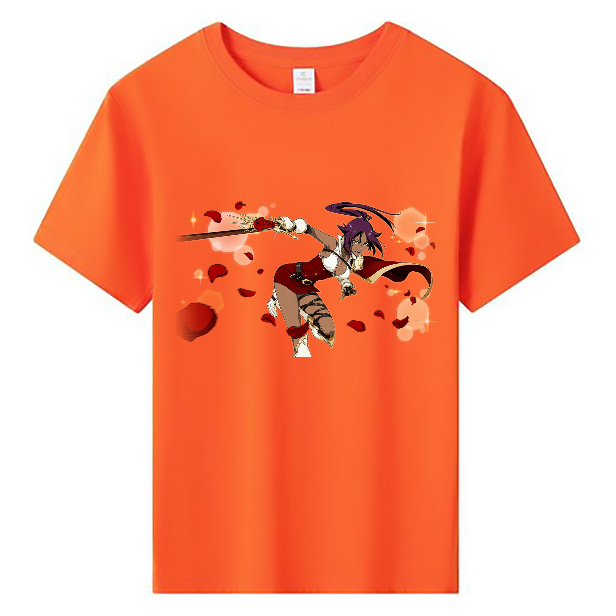 （画像用） ブリーチ 四楓院 夜一（しほういん よるいち） BLEACH Shihouin Yoruichi 綿100％キッズTシャツ（フロントプリント）