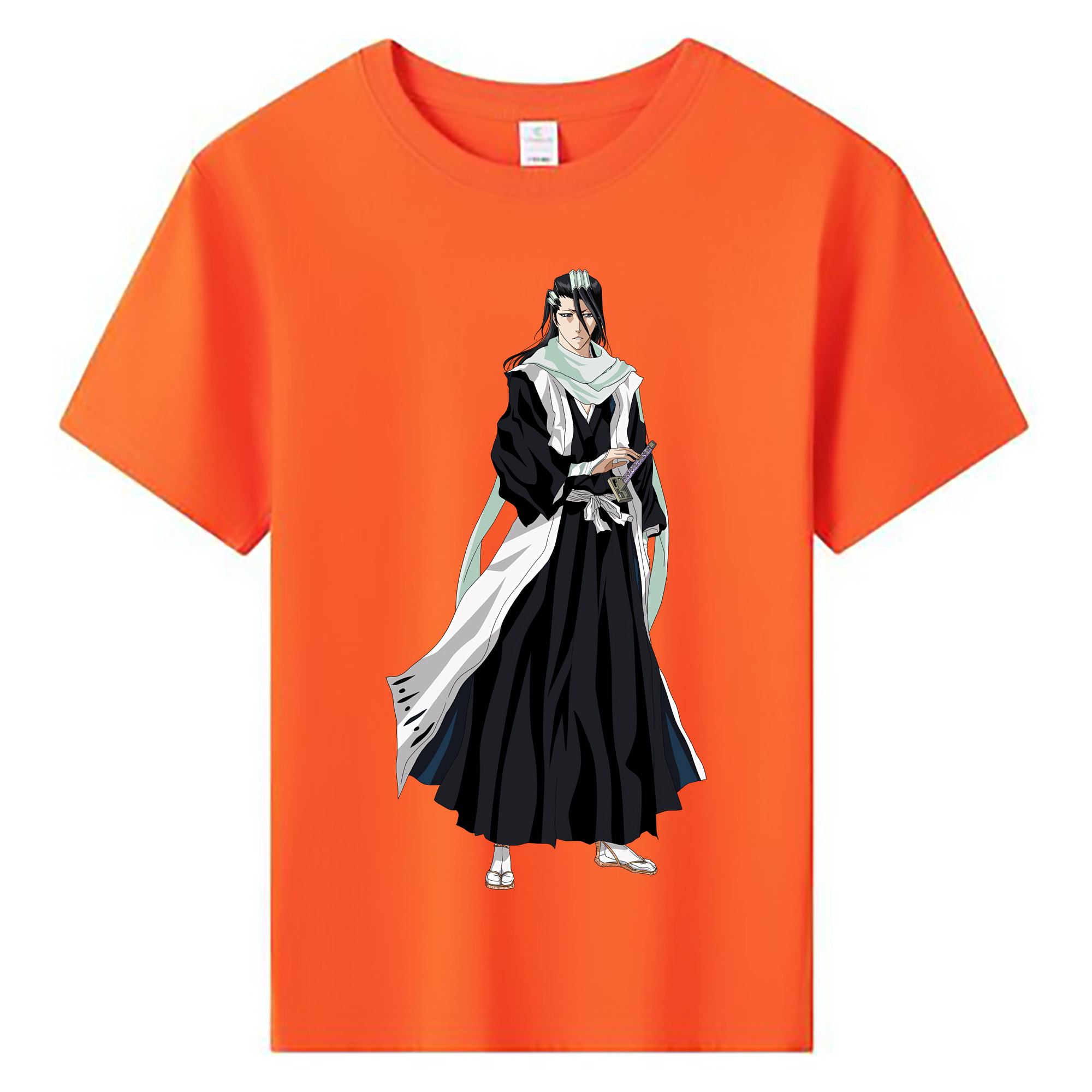 （画像用） ブリーチ くちき びゃくや BLEACH Kuchiki Byakuya 綿100％キッズTシャツ（フロントプリント）