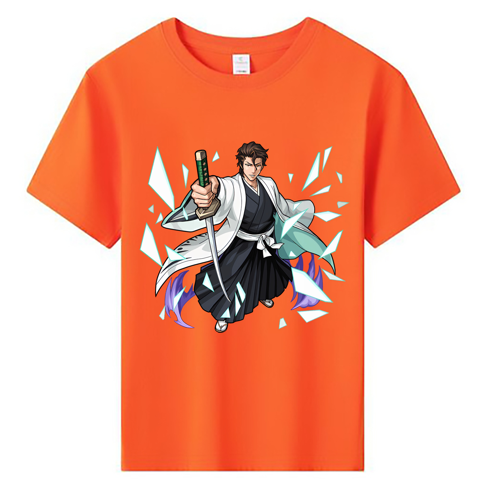 （画像用） ブリーチ 藍染 惣右介（あいぜん そうすけ） BLEACH Aizen Sousuke 綿100％キッズTシャツ（フロントプリント）