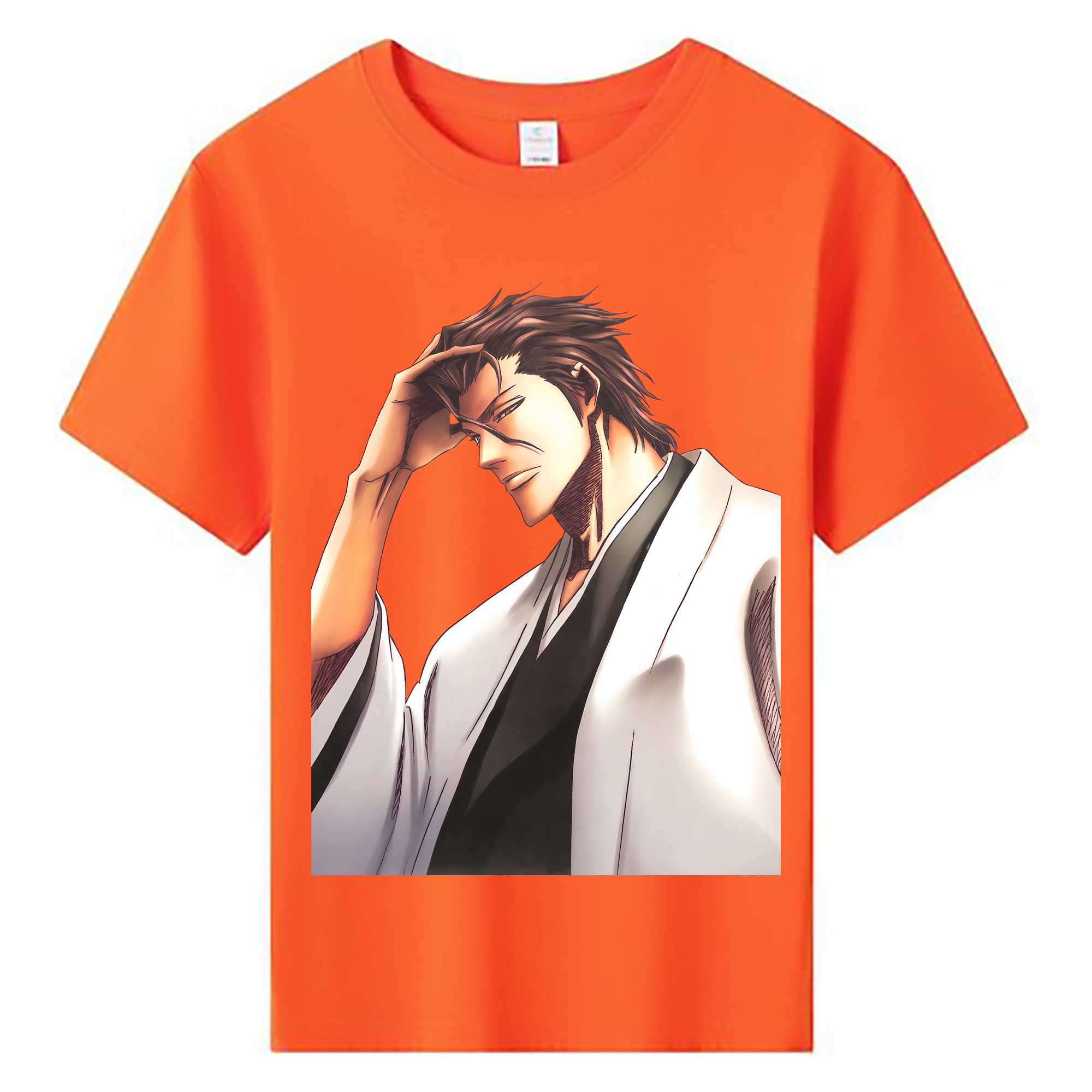 （画像用） ブリーチ 藍染 惣右介（あいぜん そうすけ） BLEACH Aizen Sousuke 綿100％キッズTシャツ（フロントプリント）