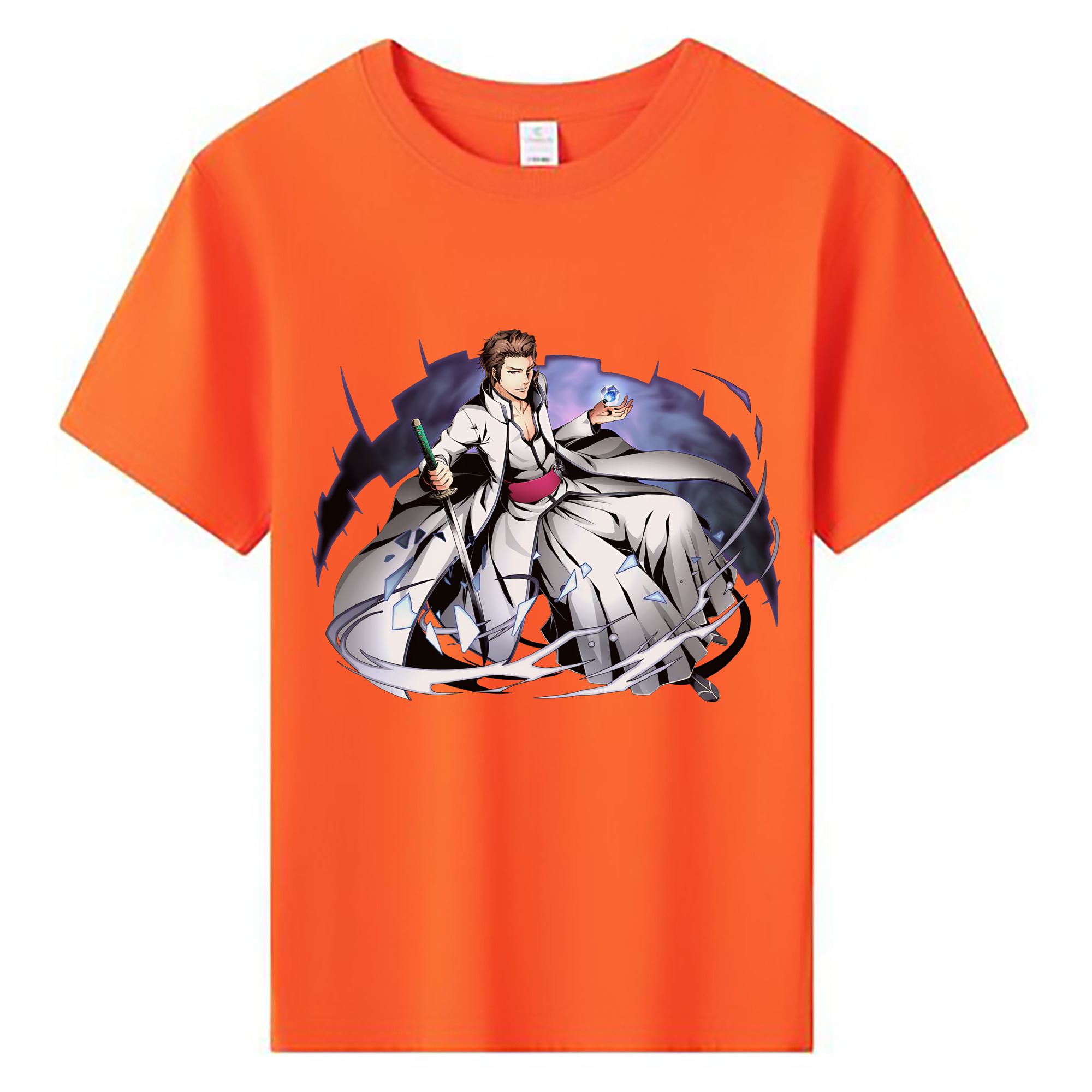 （画像用） ブリーチ 藍染 惣右介（あいぜん そうすけ） BLEACH Aizen Sousuke 綿100％キッズTシャツ（フロントプリント）