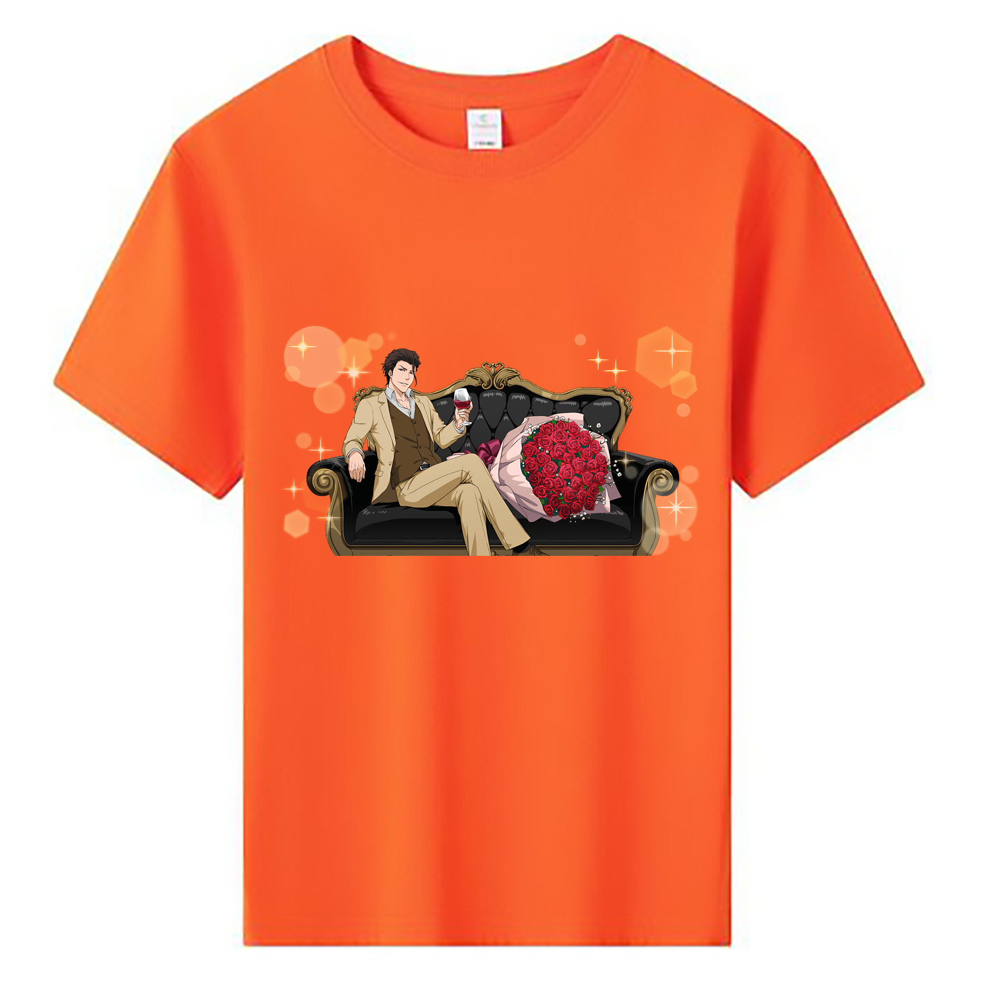 （画像用） ブリーチ 藍染 惣右介（あいぜん そうすけ） BLEACH Aizen Sousuke 綿100％キッズTシャツ（フロントプリント）