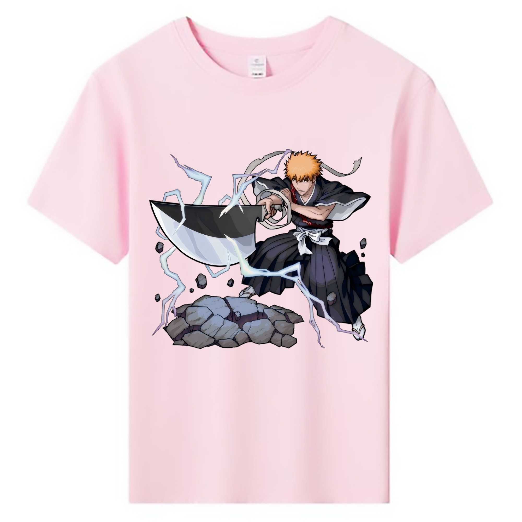 （画像用） ブリーチ 黒崎一護（くろさき いちご）BLEACH Kurosaki Ichigo 綿100％キッズTシャツ（フロントプリント）
