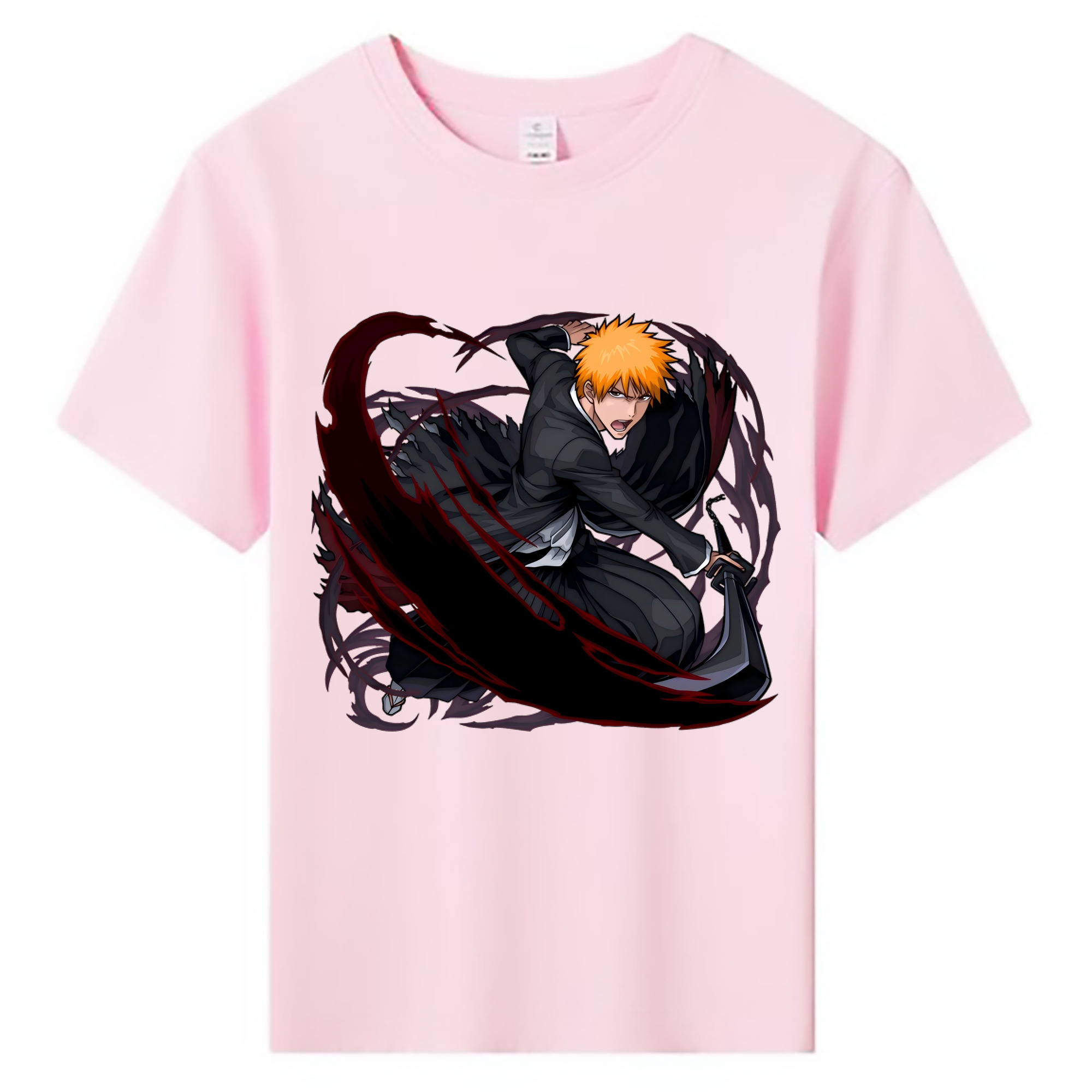 （画像用） ブリーチ 黒崎一護（くろさき いちご）BLEACH Kurosaki Ichigo 綿100％キッズTシャツ（フロントプリント）