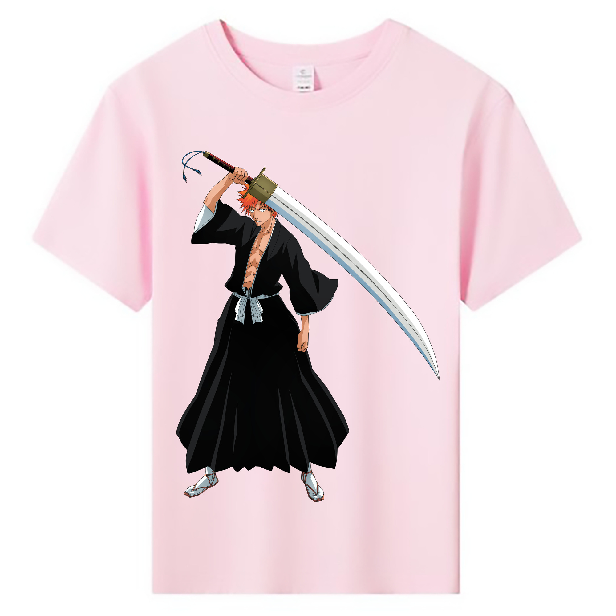 （画像用） ブリーチ 黒崎一護（くろさき いちご）BLEACH Kurosaki Ichigo 綿100％キッズTシャツ（フロントプリント）