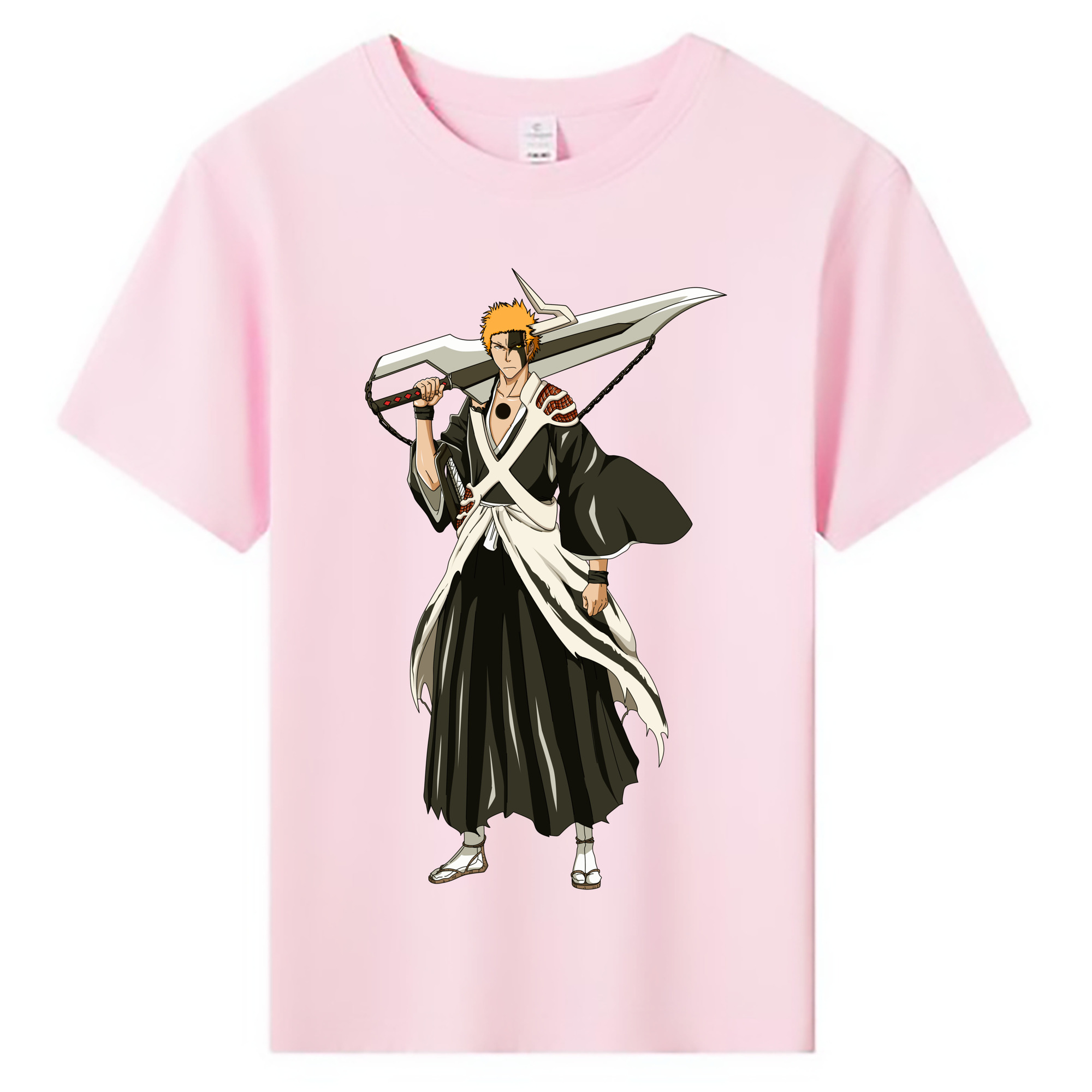 （画像用） ブリーチ 黒崎一護（くろさき いちご）BLEACH Kurosaki Ichigo 綿100％キッズTシャツ（フロントプリント）