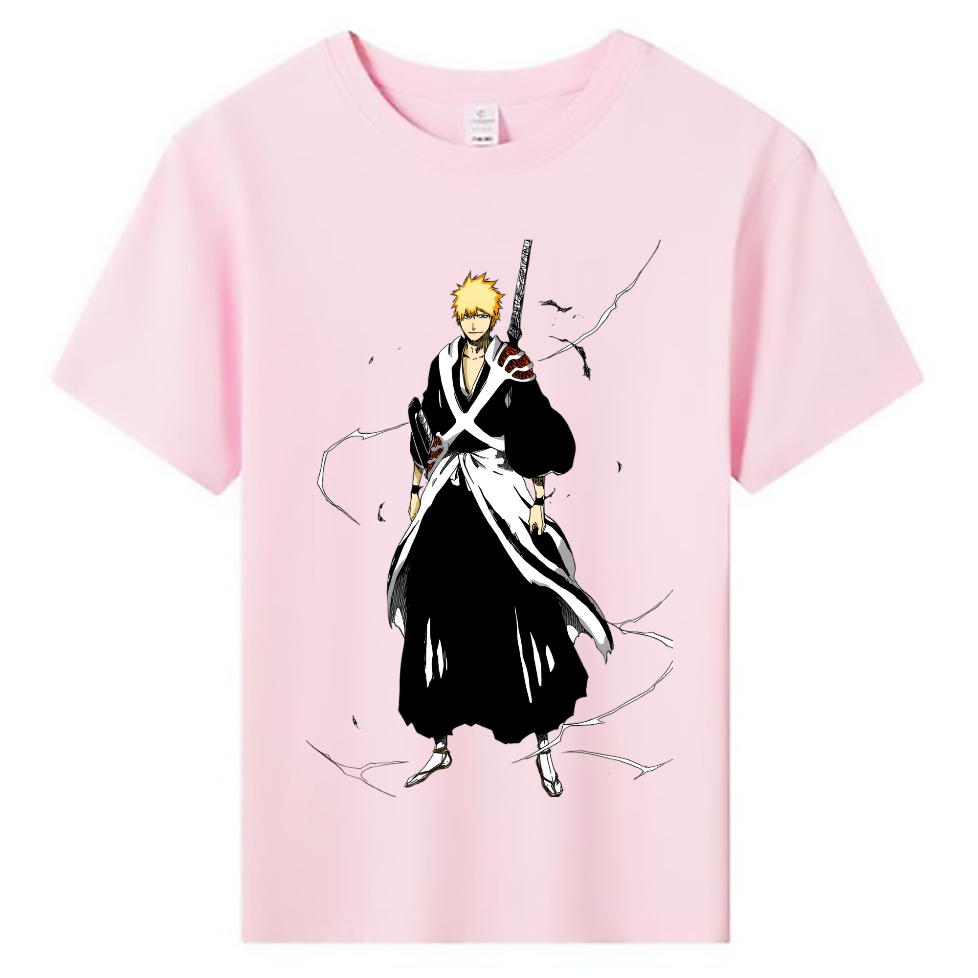 （画像用） ブリーチ 黒崎一護（くろさき いちご）BLEACH Kurosaki Ichigo 綿100％キッズTシャツ（フロントプリント）