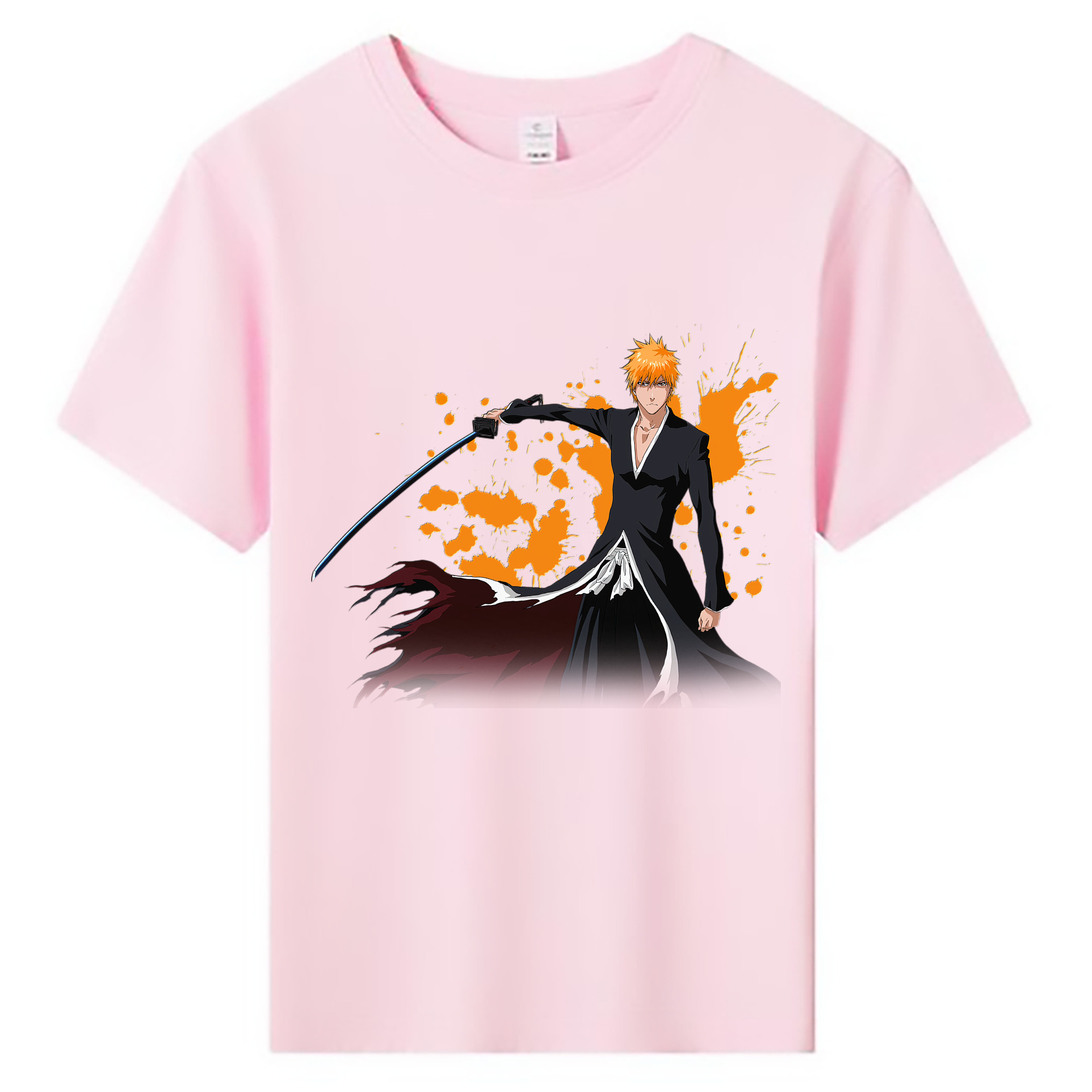 （画像用） ブリーチ 黒崎一護（くろさき いちご）BLEACH Kurosaki Ichigo 綿100％キッズTシャツ（フロントプリント）