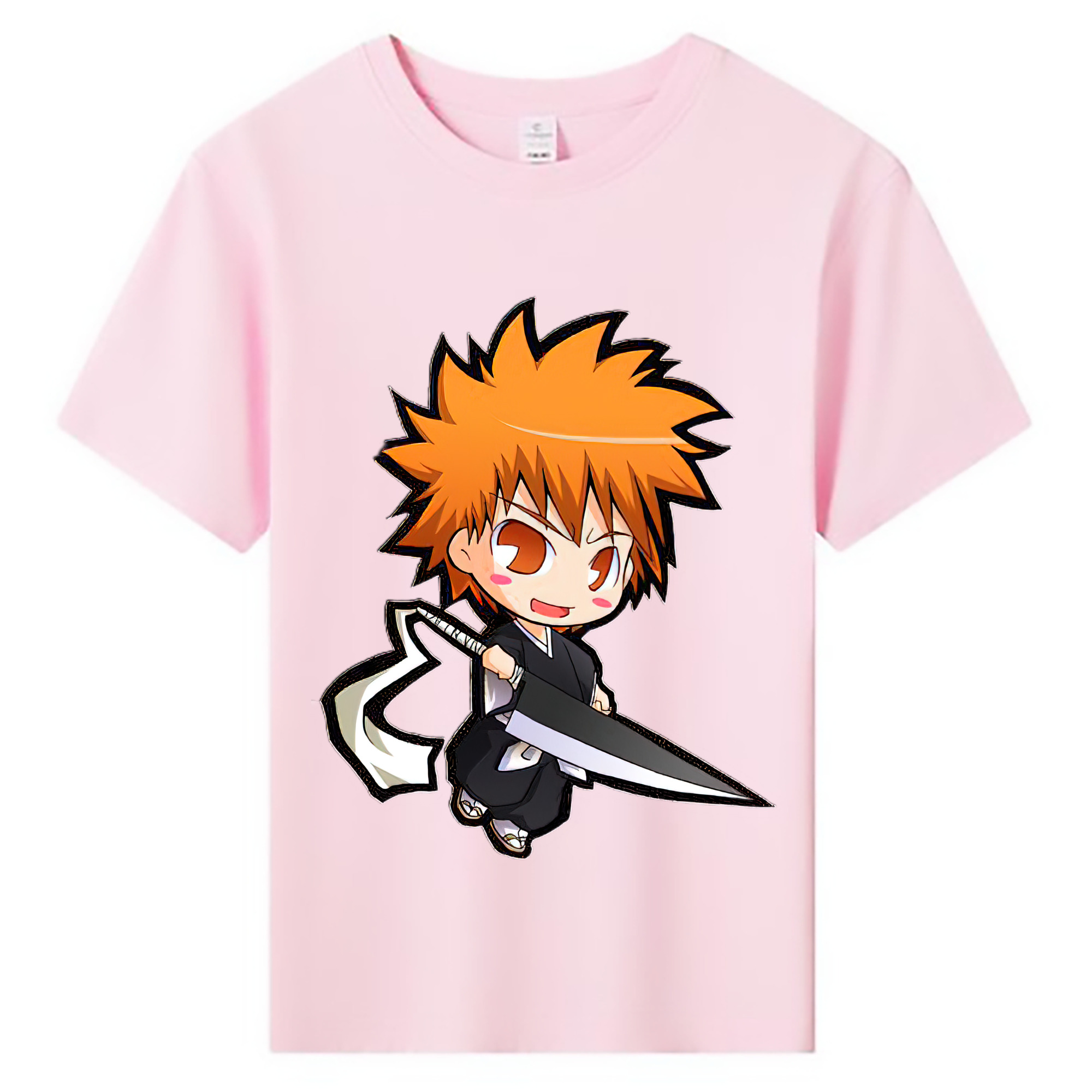 （画像用） ブリーチ 黒崎一護（くろさき いちご）BLEACH Kurosaki Ichigo 綿100％キッズTシャツ（フロントプリント）