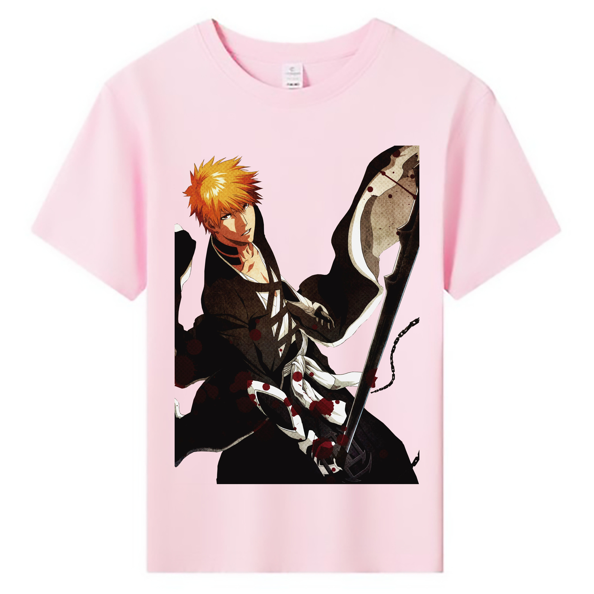 （画像用） ブリーチ 黒崎一護（くろさき いちご）BLEACH Kurosaki Ichigo 綿100％キッズTシャツ（フロントプリント）