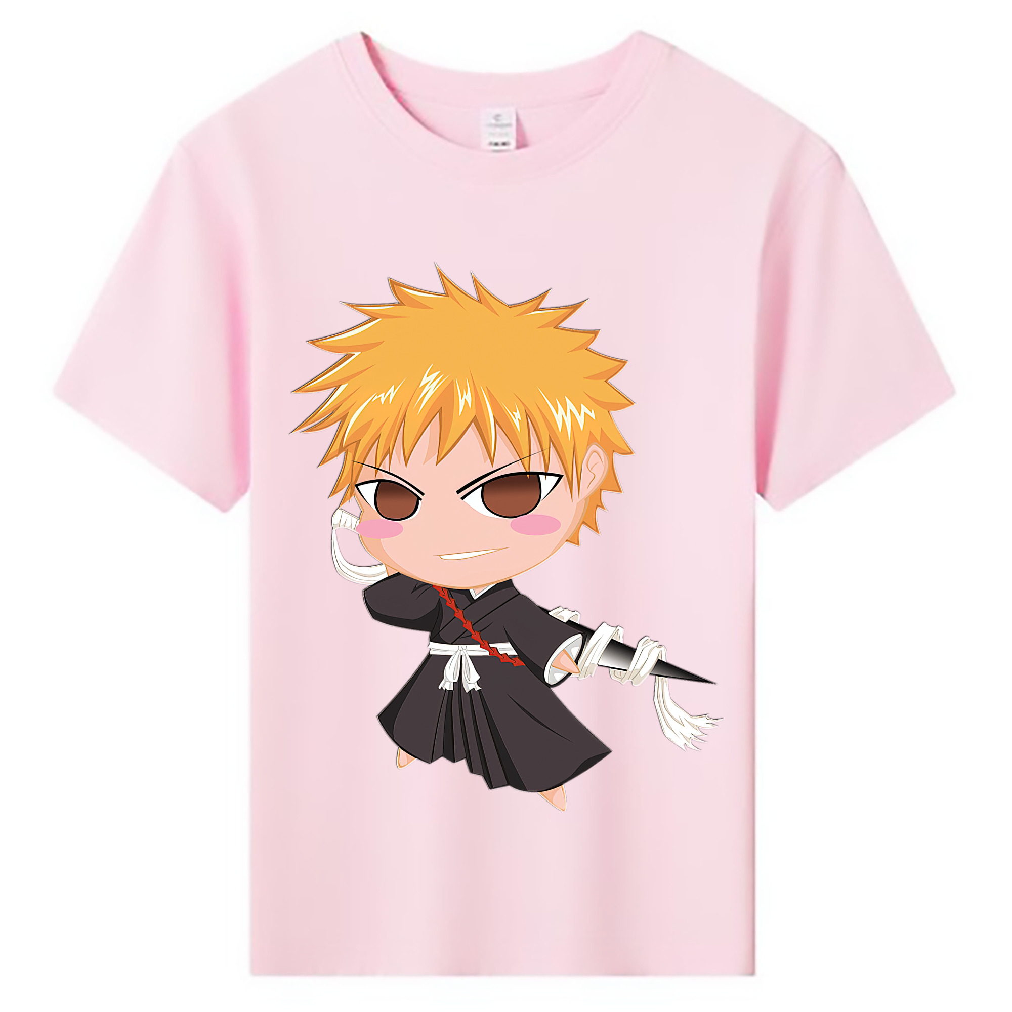 （画像用） ブリーチ 黒崎一護（くろさき いちご）BLEACH Kurosaki Ichigo 綿100％キッズTシャツ（フロントプリント）