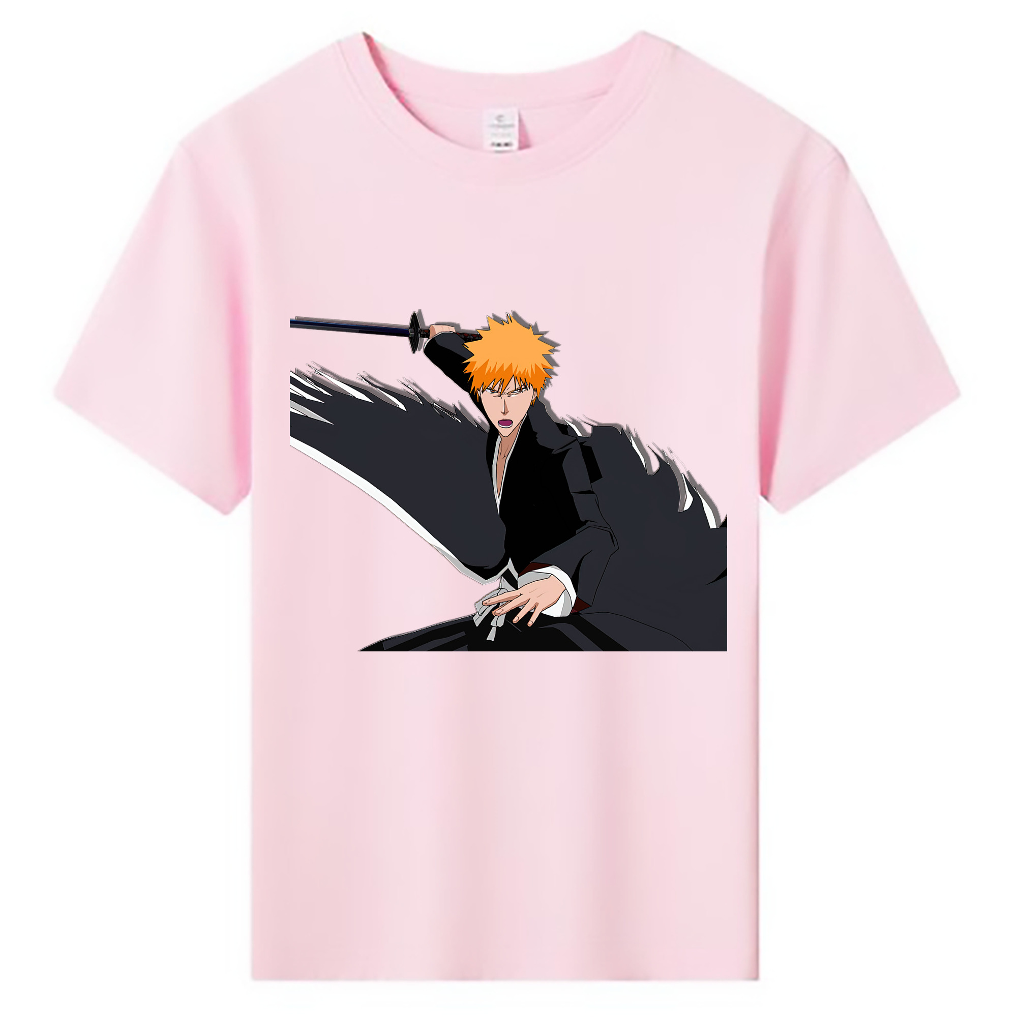 （画像用） ブリーチ 黒崎一護（くろさき いちご）BLEACH Kurosaki Ichigo 綿100％キッズTシャツ（フロントプリント）