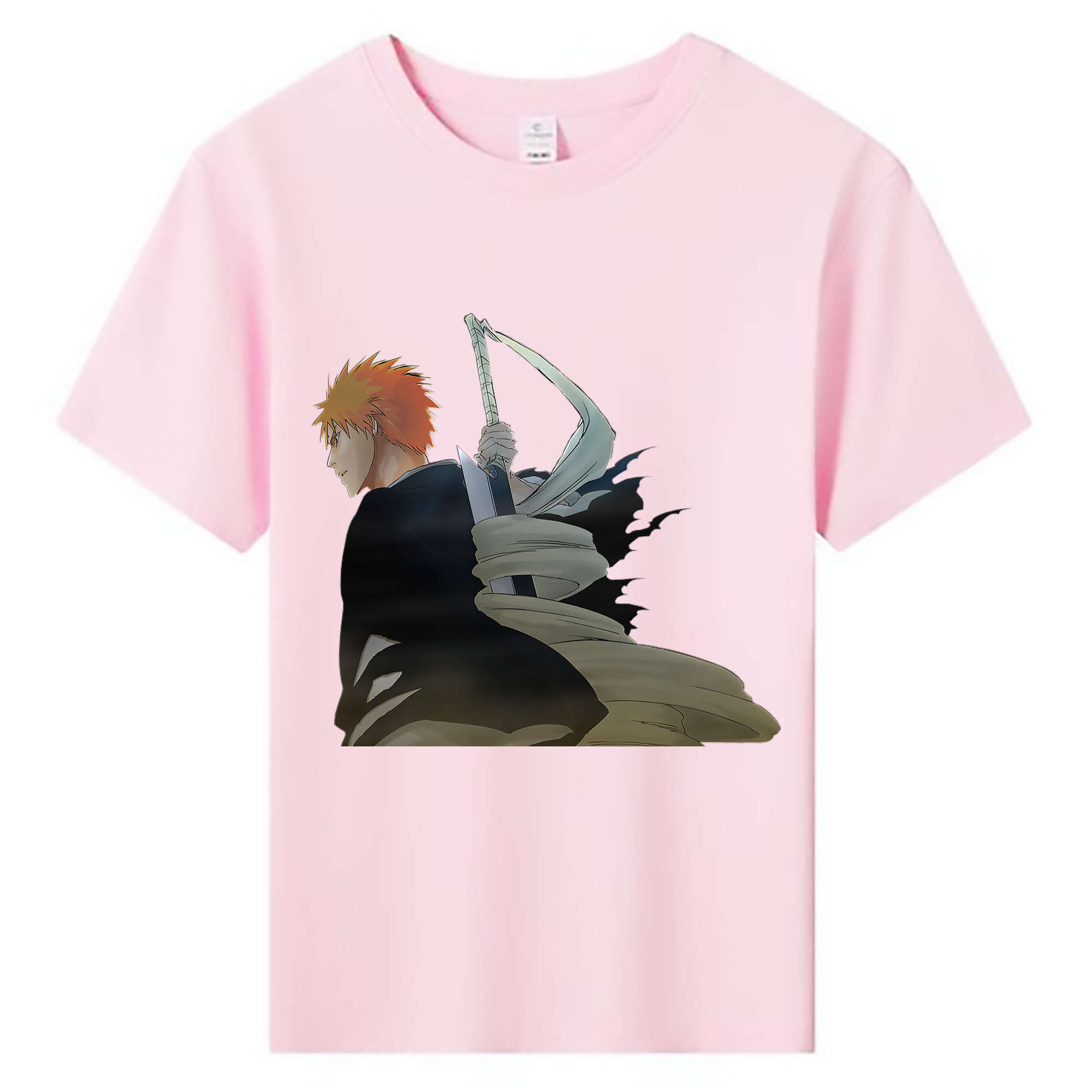 （画像用） ブリーチ 黒崎一護（くろさき いちご）BLEACH Kurosaki Ichigo 綿100％キッズTシャツ（フロントプリント）