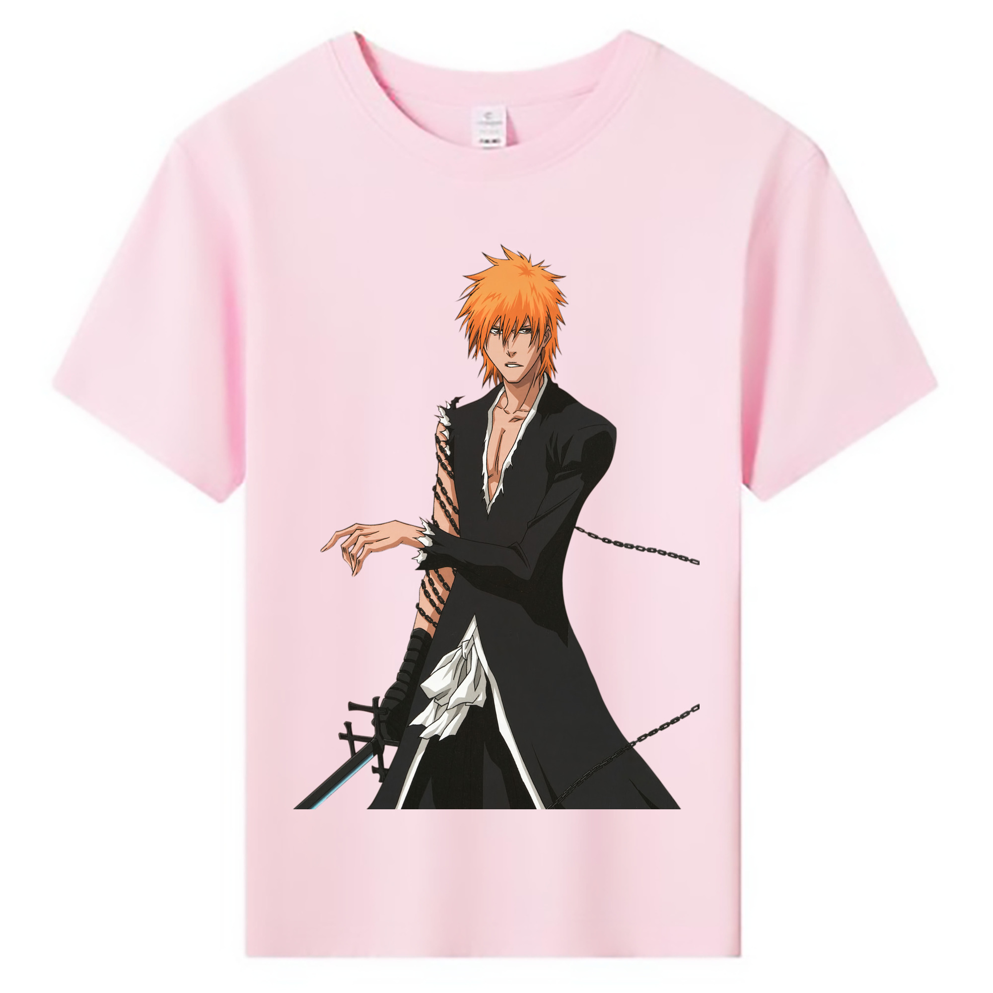 （画像用） ブリーチ 黒崎一護（くろさき いちご）BLEACH Kurosaki Ichigo 綿100％キッズTシャツ（フロントプリント）