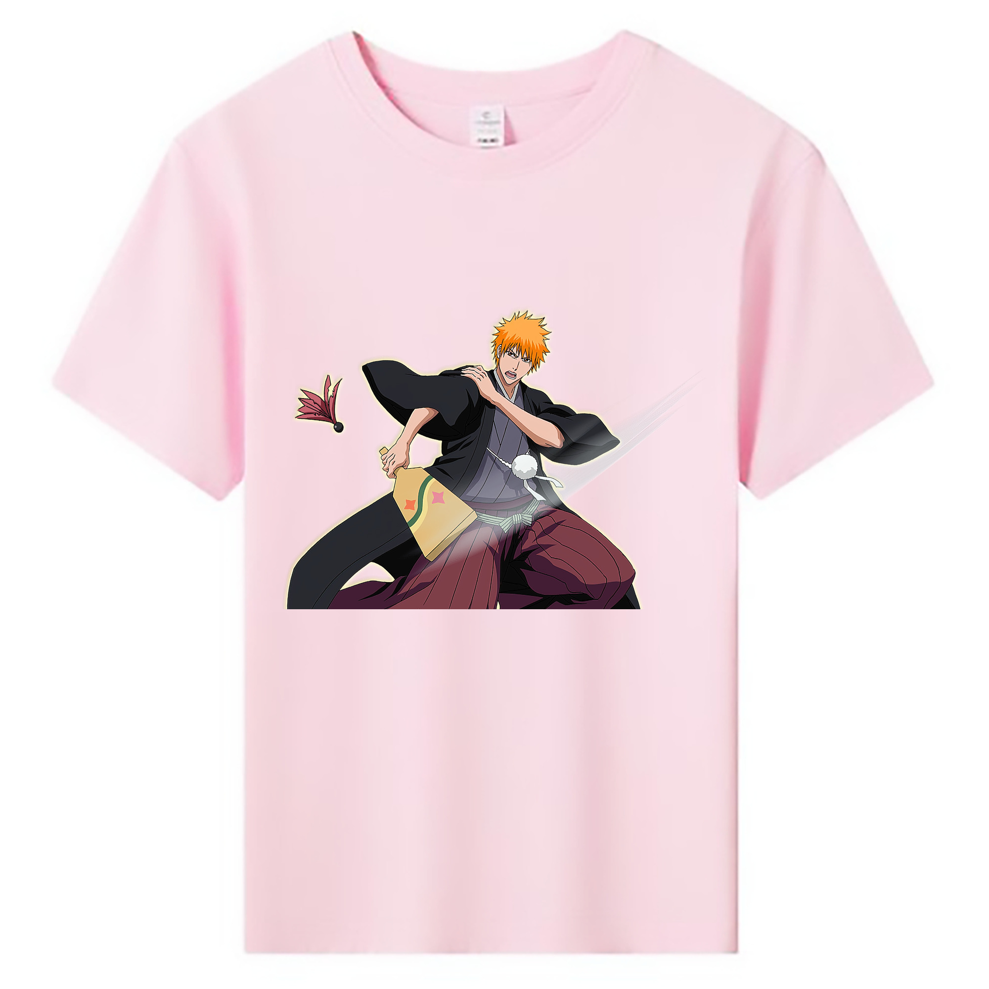 （画像用） ブリーチ 黒崎一護（くろさき いちご）BLEACH Kurosaki Ichigo 綿100％キッズTシャツ（フロントプリント）