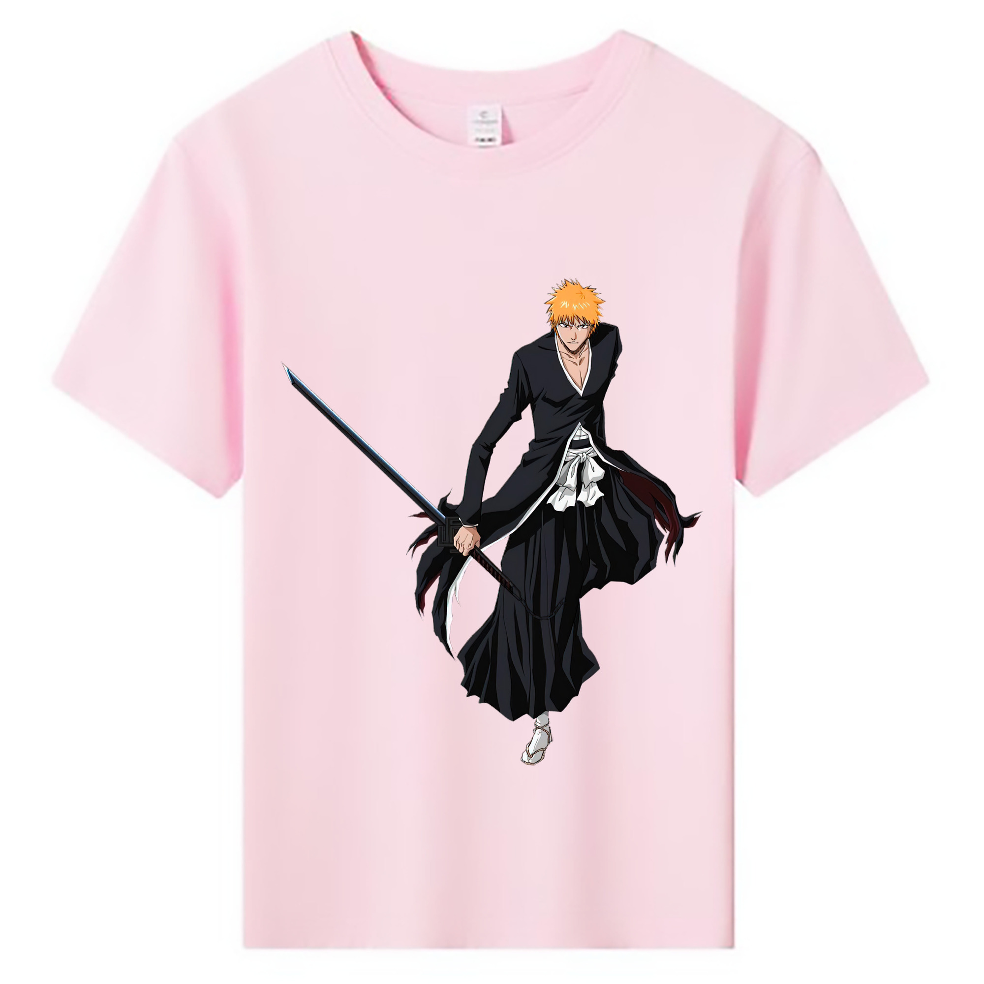 （画像用） ブリーチ 黒崎一護（くろさき いちご）BLEACH Kurosaki Ichigo 綿100％キッズTシャツ（フロントプリント）
