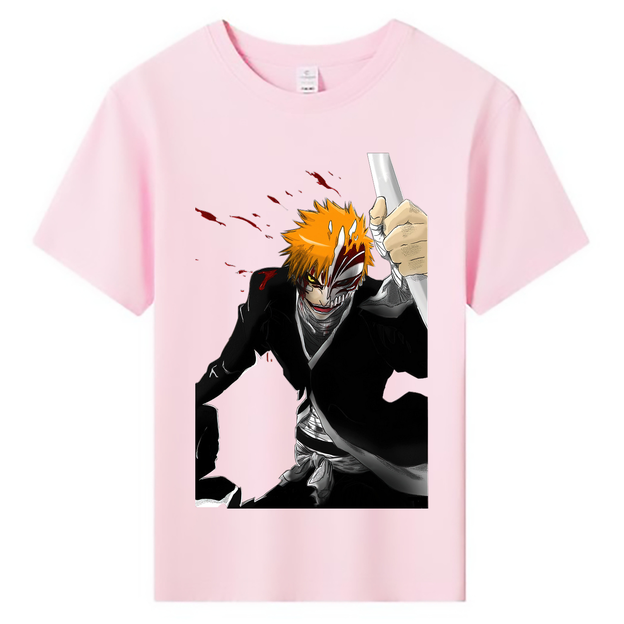 （画像用） ブリーチ 黒崎一護（くろさき いちご）BLEACH Kurosaki Ichigo 綿100％キッズTシャツ（フロントプリント）