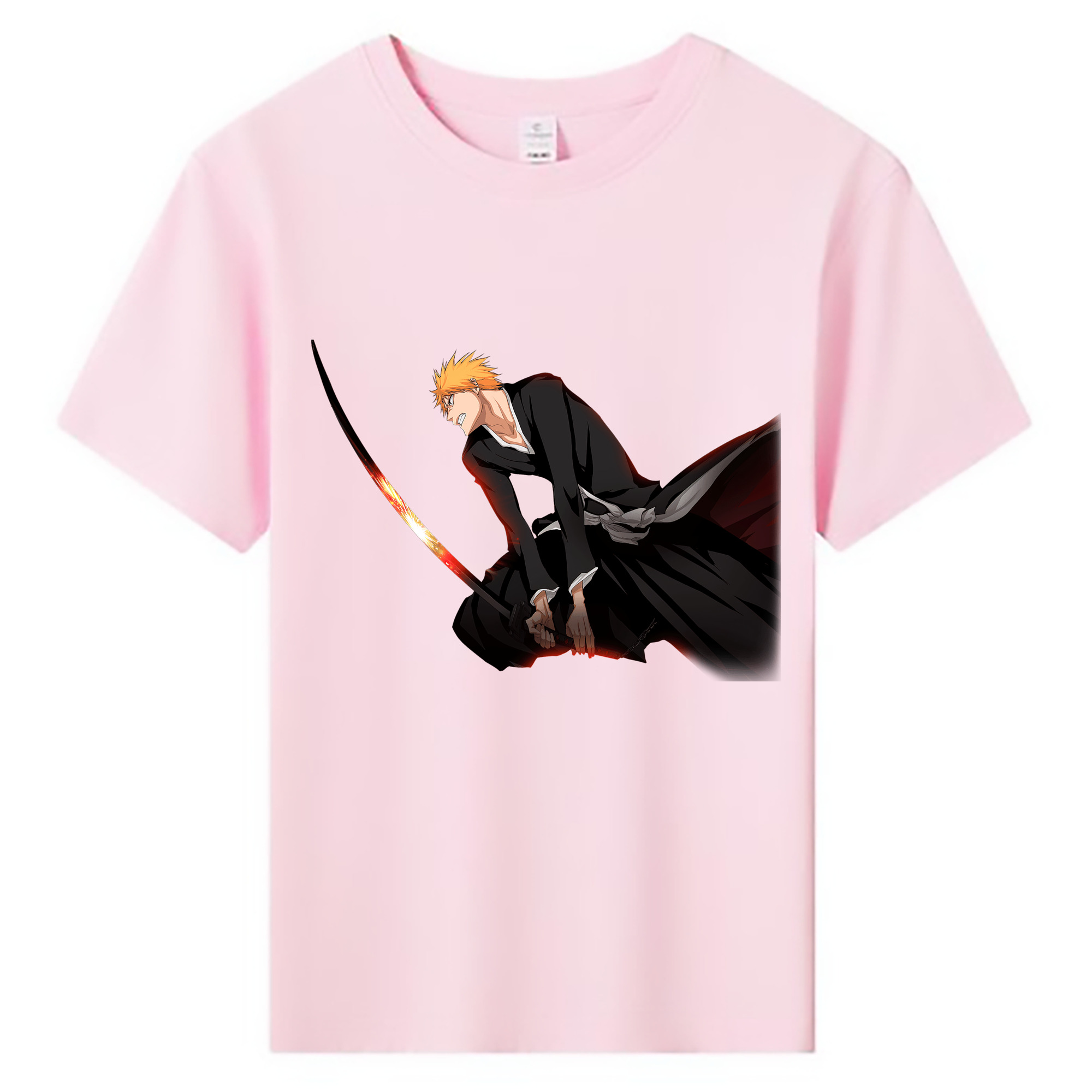 （画像用） ブリーチ 黒崎一護（くろさき いちご）BLEACH Kurosaki Ichigo 綿100％キッズTシャツ（フロントプリント）