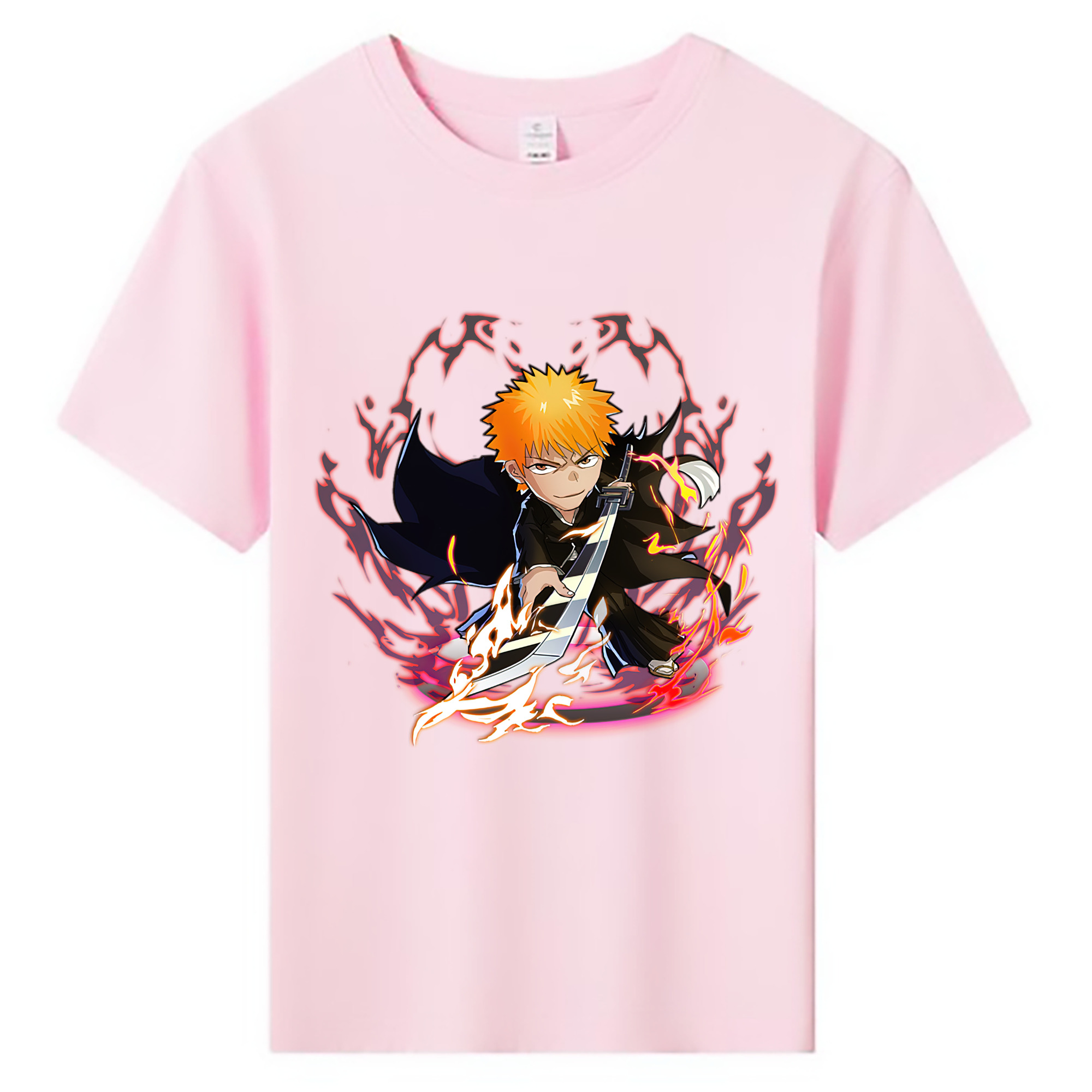（画像用） ブリーチ 黒崎一護（くろさき いちご）BLEACH Kurosaki Ichigo 綿100％キッズTシャツ（フロントプリント）