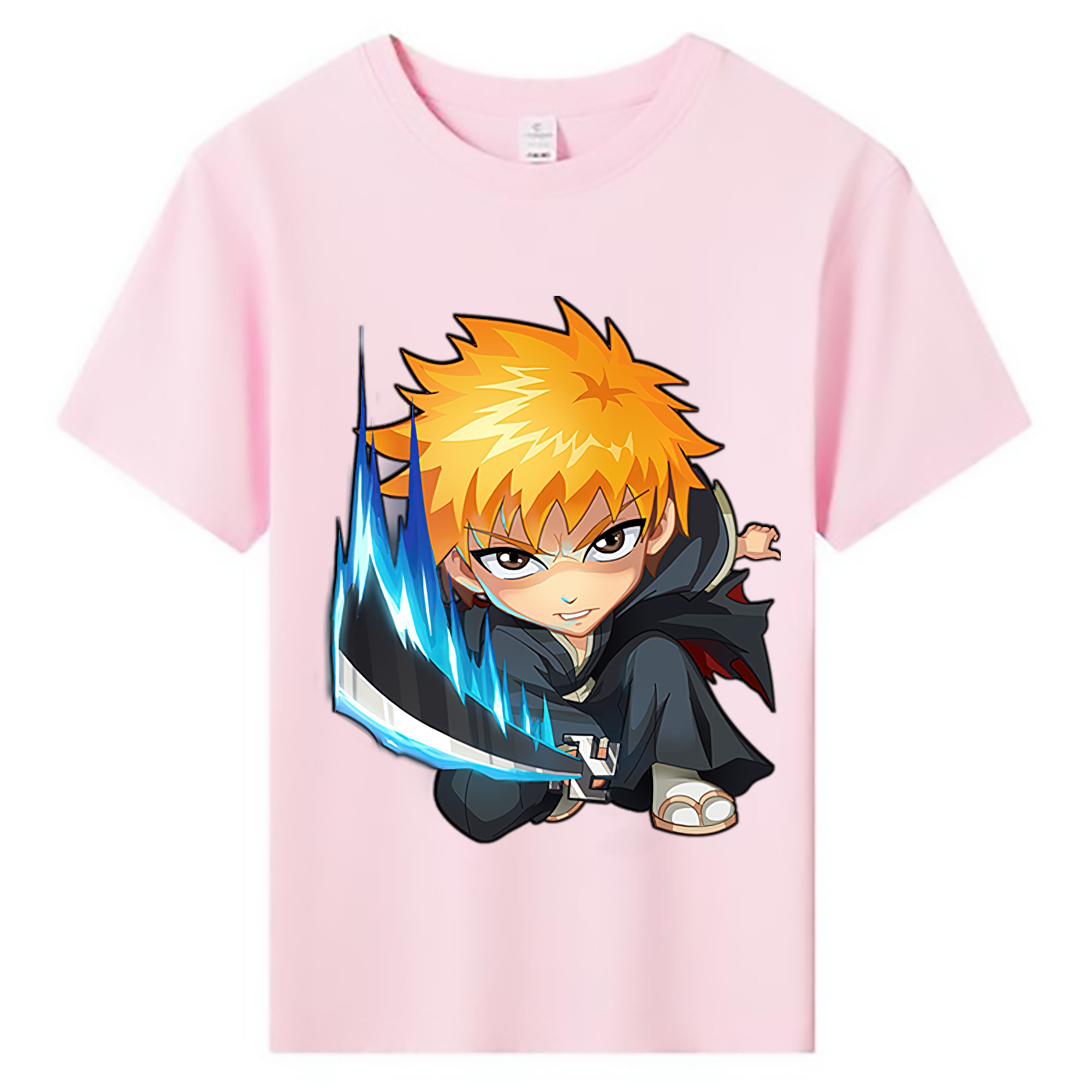 （画像用） ブリーチ 黒崎一護（くろさき いちご）BLEACH Kurosaki Ichigo 綿100％キッズTシャツ（フロントプリント）