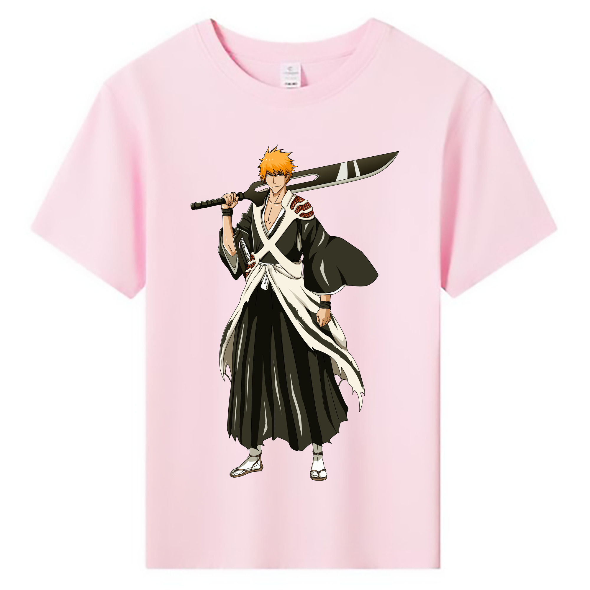 （画像用） ブリーチ 黒崎一護（くろさき いちご）BLEACH Kurosaki Ichigo 綿100％キッズTシャツ（フロントプリント）