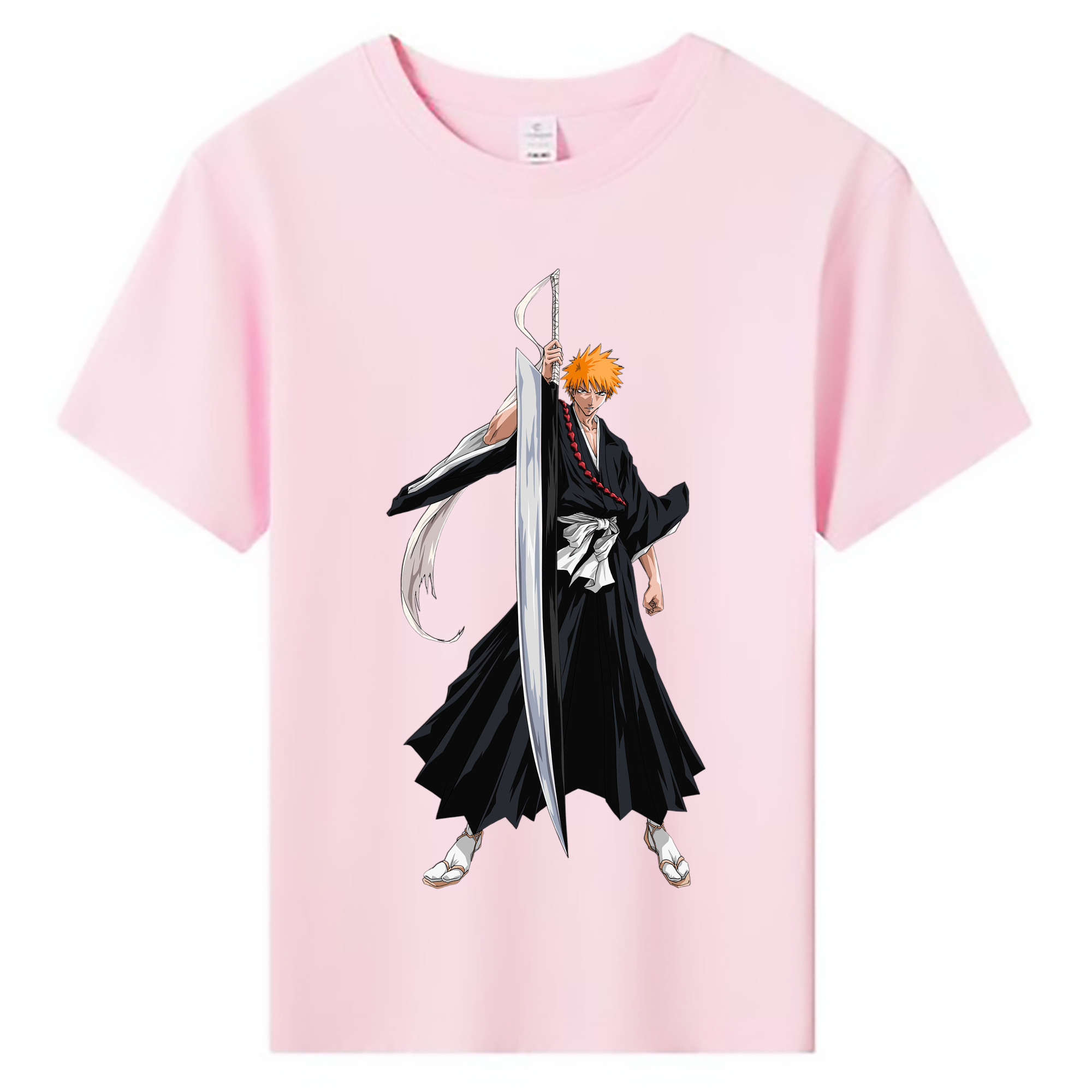 （画像用） ブリーチ 黒崎一護（くろさき いちご）BLEACH Kurosaki Ichigo 綿100％キッズTシャツ（フロントプリント）