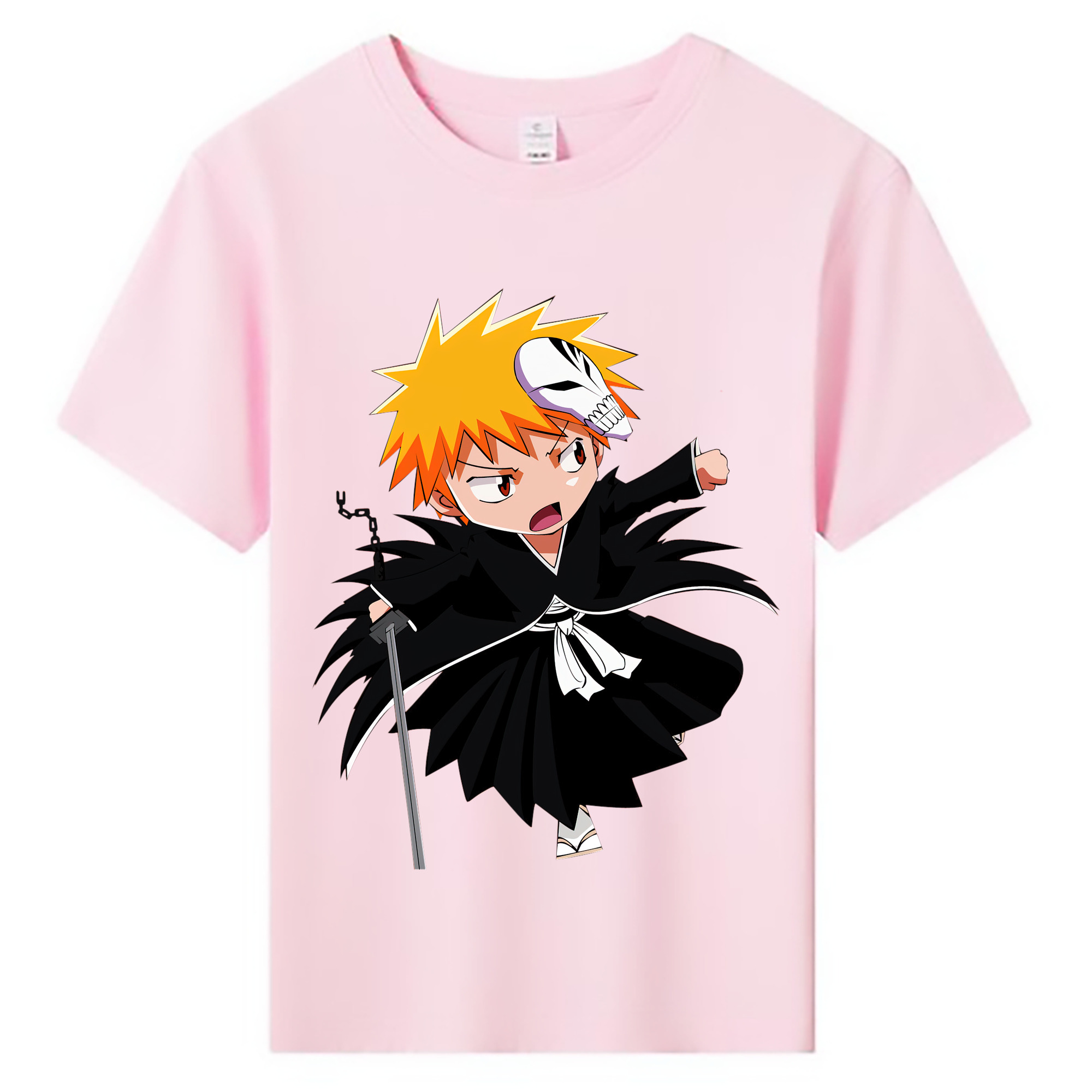 （画像用） ブリーチ 黒崎一護（くろさき いちご）BLEACH Kurosaki Ichigo 綿100％キッズTシャツ（フロントプリント）