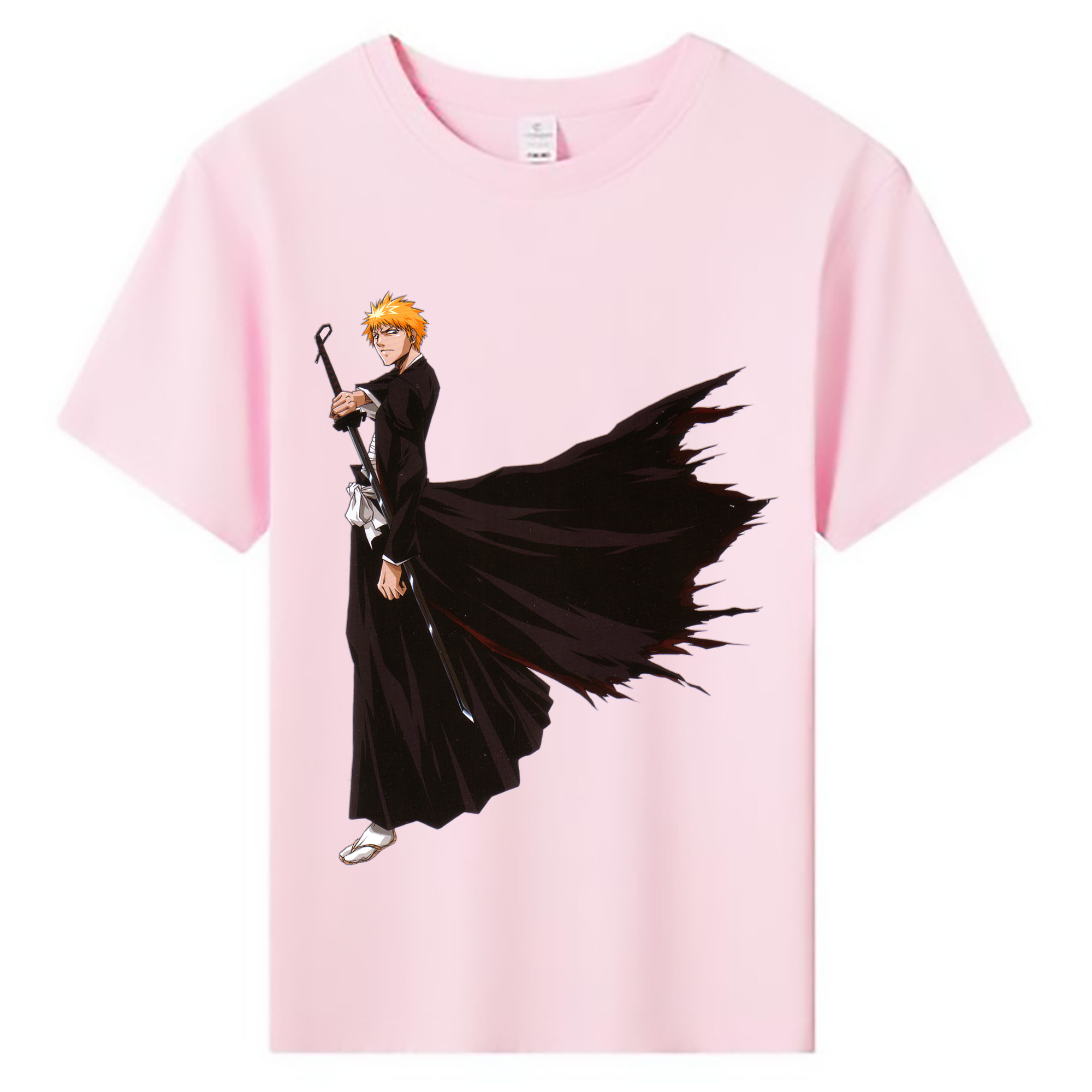 （画像用） ブリーチ 黒崎一護（くろさき いちご）BLEACH Kurosaki Ichigo 綿100％キッズTシャツ（フロントプリント）