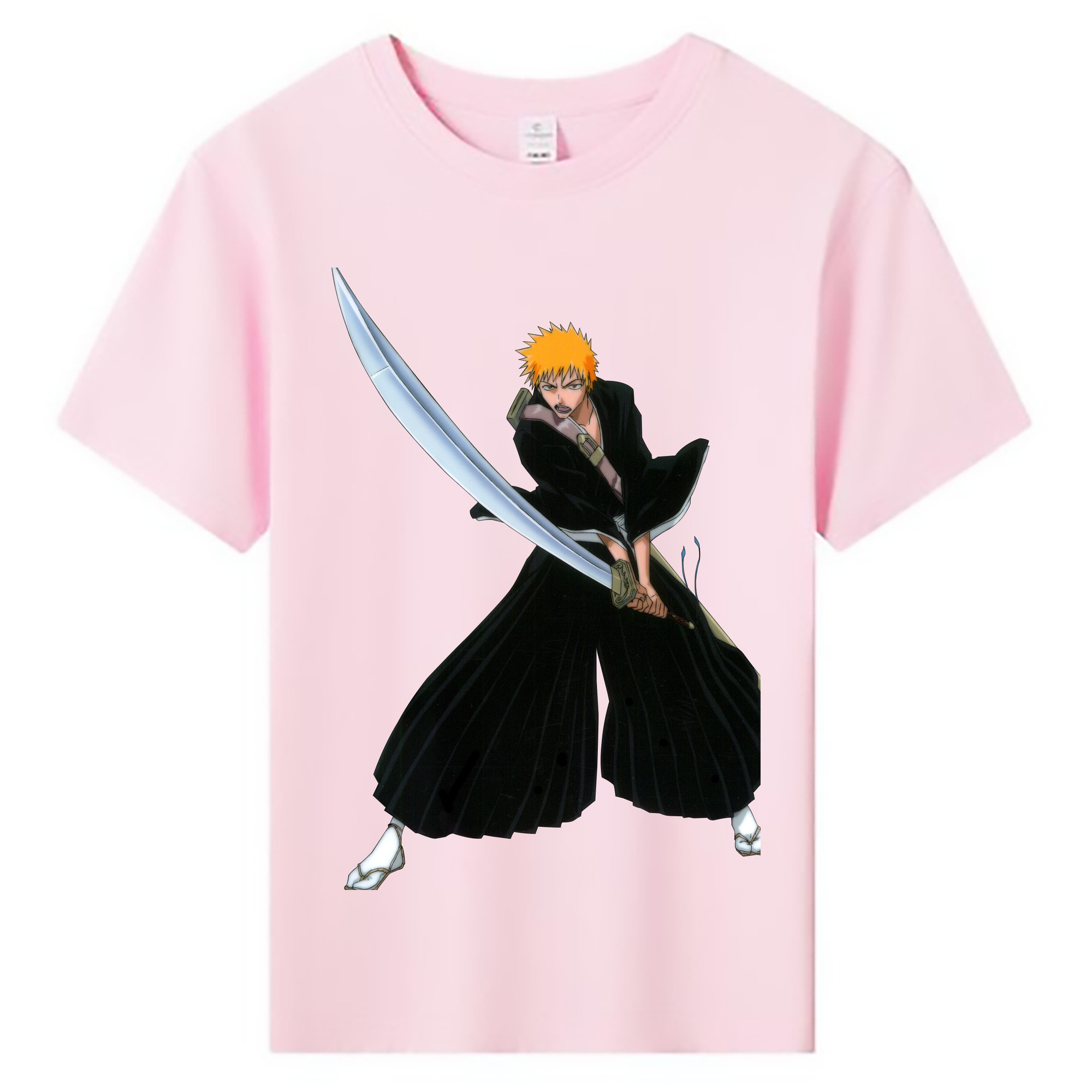 （画像用） ブリーチ 黒崎一護（くろさき いちご）BLEACH Kurosaki Ichigo 綿100％キッズTシャツ（フロントプリント）