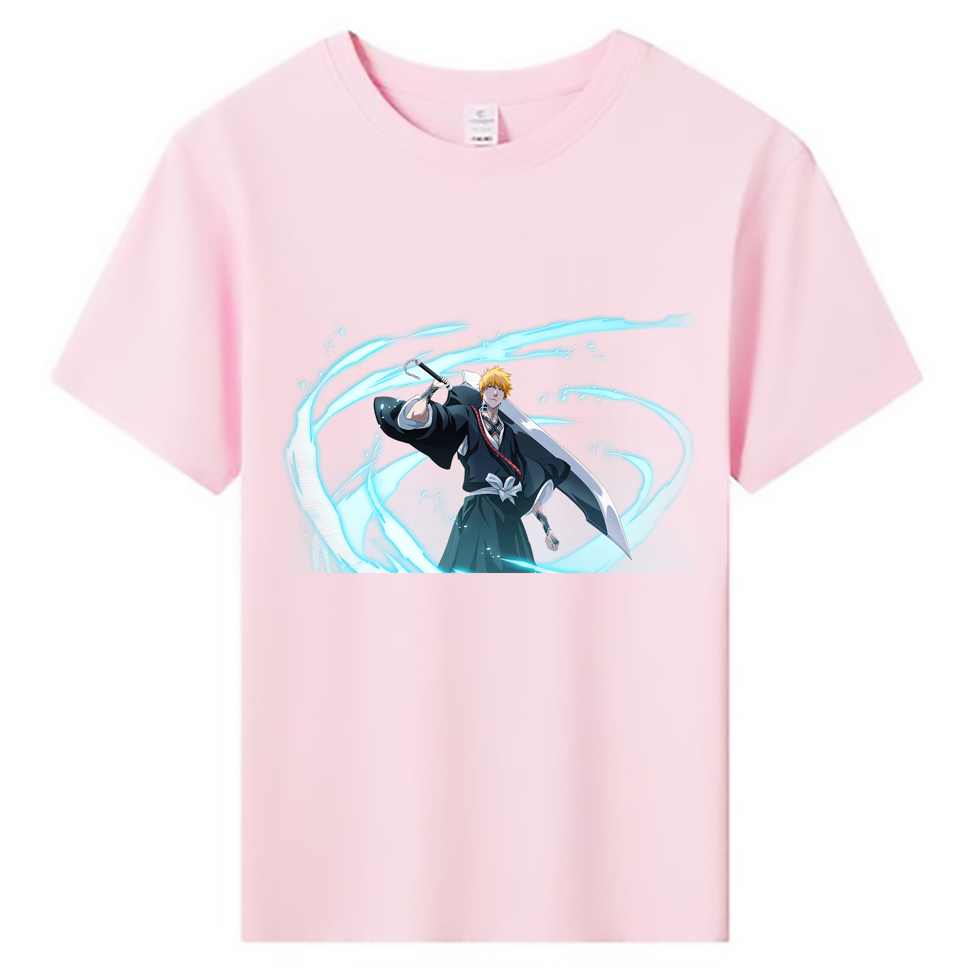 （画像用） ブリーチ 黒崎一護（くろさき いちご）BLEACH Kurosaki Ichigo 綿100％キッズTシャツ（フロントプリント）